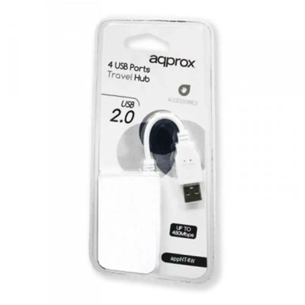 Hub usb 4 ports approx appht4w usb 2 0 blanc_3961. DIAYTAR COTE D'IVOIRE - Votre Plateforme pour un Shopping Inspiré. Explorez nos offres variées et découvrez des articles qui stimulent votre créativité et embellissent votre vie.