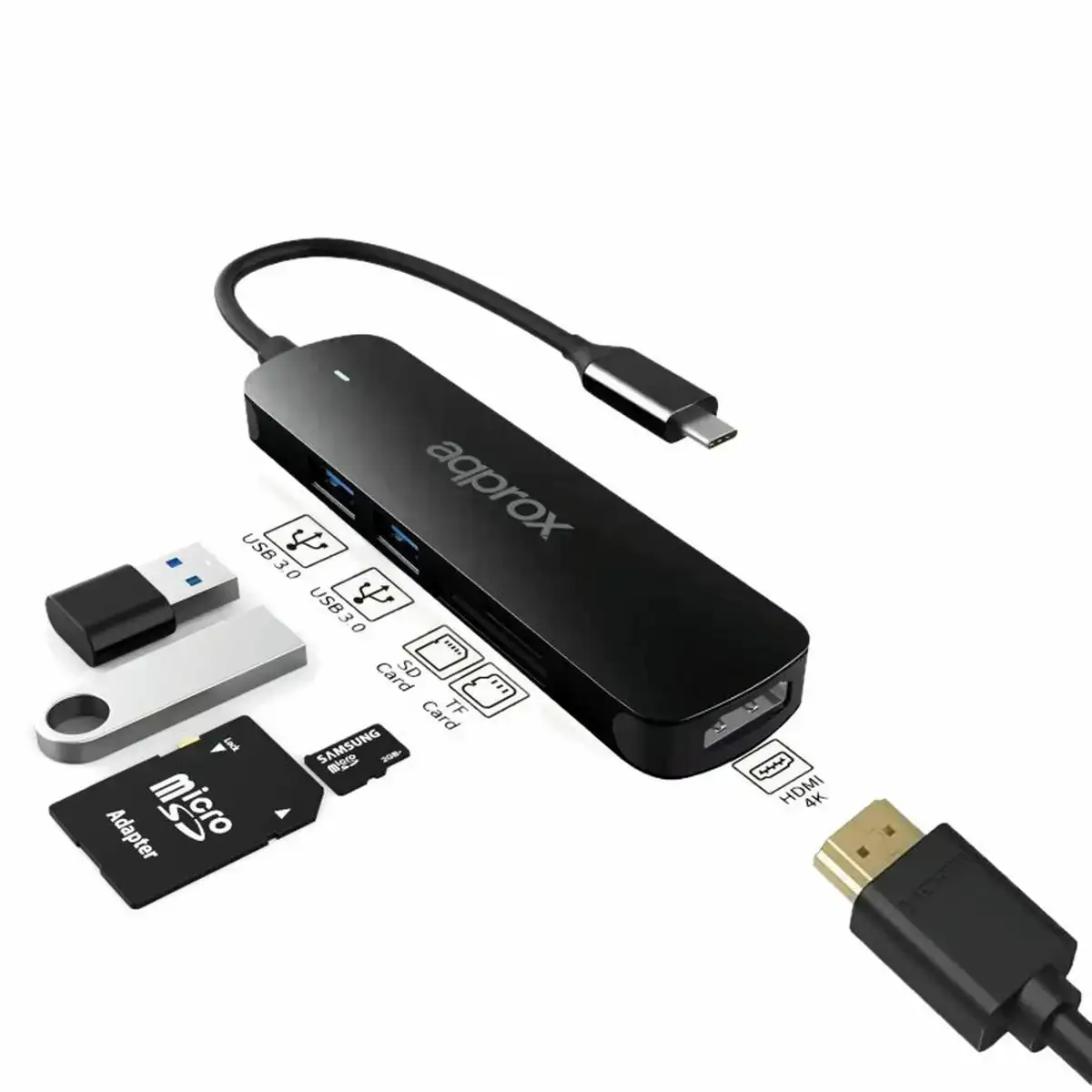 Hub usb approx appc45 5 ports_4739. DIAYTAR COTE D'IVOIRE - Votre Passage vers la Découverte. Explorez notre boutique en ligne pour trouver des trésors qui vous attendent, du traditionnel à l'avant-garde.