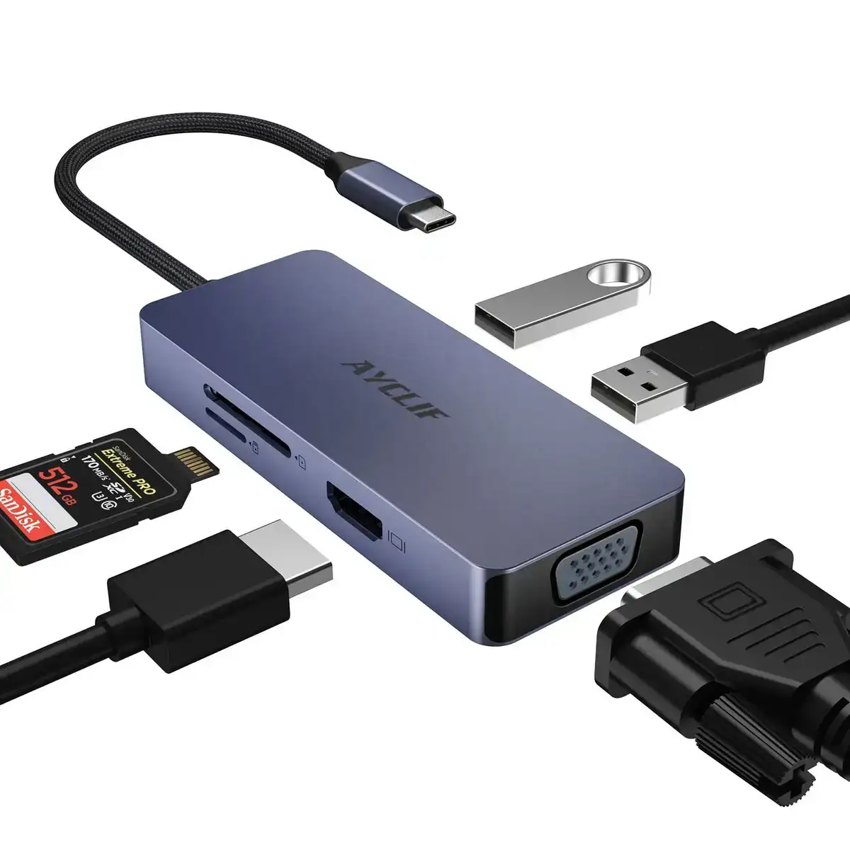 Hub usb vga sd hdmi reconditionne a _7023. DIAYTAR COTE D'IVOIRE - Votre Boutique en Ligne, Votre Choix Illimité. Parcourez nos rayons et découvrez des produits qui vous inspirent, de la mode à la maison et bien plus.