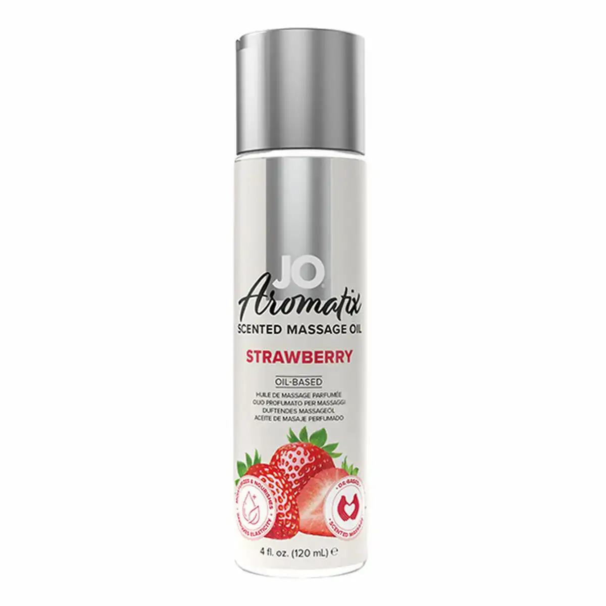 Huile de massage erotique aromatix scented system jo fraise 120 ml_2681. DIAYTAR COTE D'IVOIRE - Où Choisir est un Plaisir Responsable. Explorez notre boutique en ligne et adoptez des produits qui reflètent notre engagement envers la durabilité.