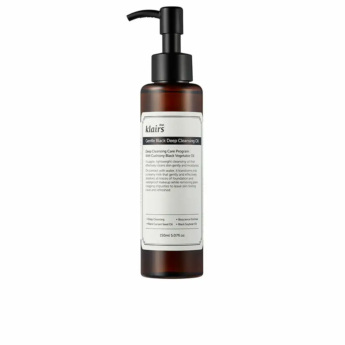 Huile demaquillante klairs gentle black nettoyant 150 ml_7644. Bienvenue chez DIAYTAR COTE D'IVOIRE - Où le Shopping Devient une Aventure. Découvrez notre collection diversifiée et explorez des produits qui reflètent la diversité du Côte d'Ivoire.