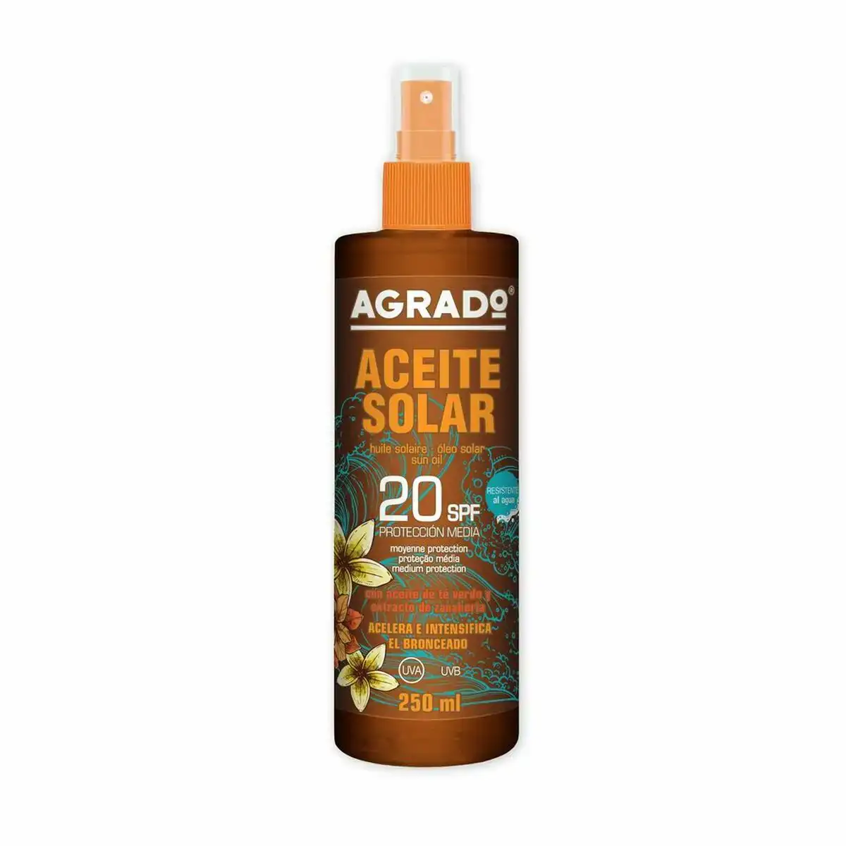Huile solaire agrado 250 ml _3160. DIAYTAR COTE D'IVOIRE - Votre Portail Vers l'Élégance Accessible. Parcourez notre boutique en ligne pour découvrir des produits qui incarnent le luxe à des prix abordables.
