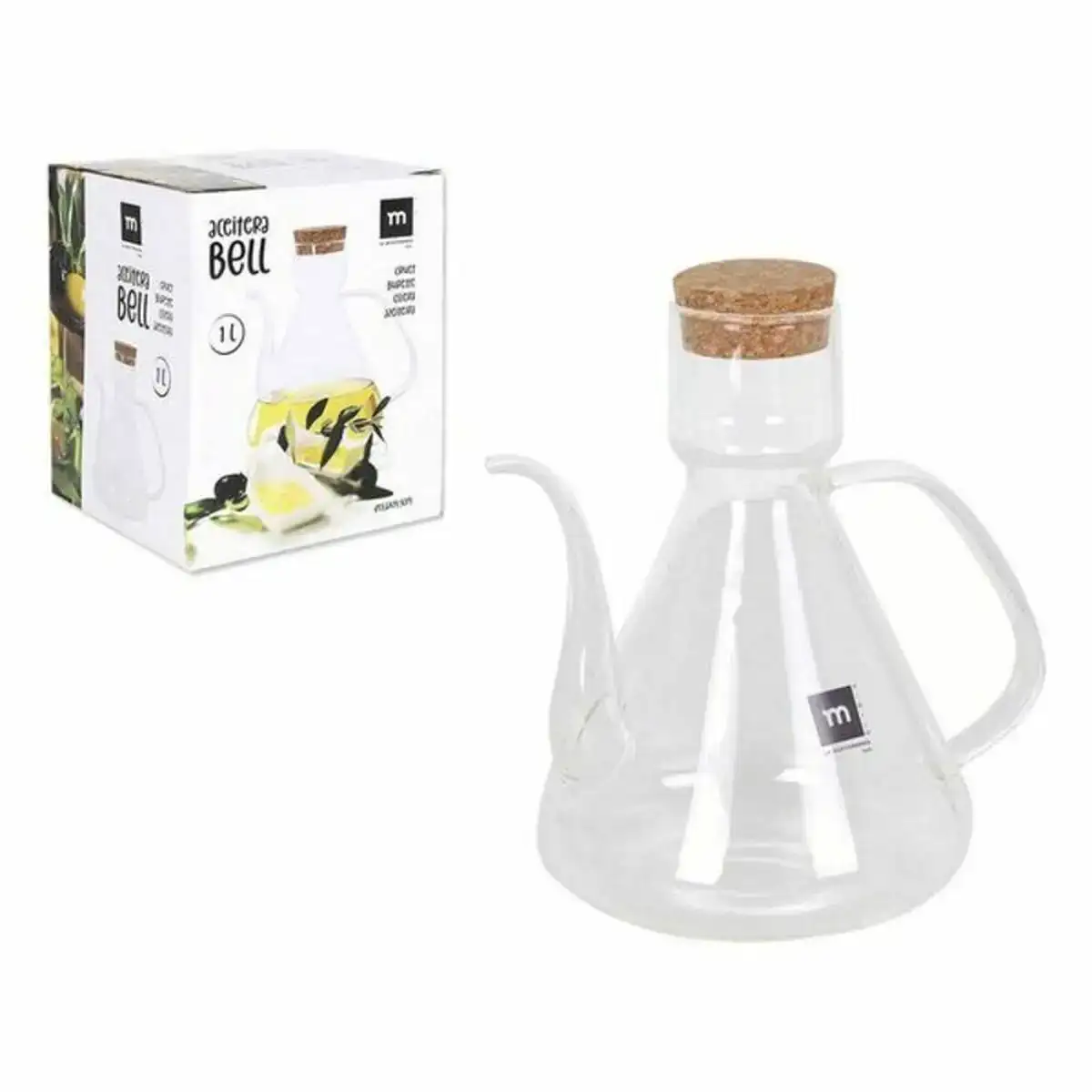 Huilier la mediterranea bell verre borosilicate 1000 cc _2504. DIAYTAR COTE D'IVOIRE - Où Choisir est un Plaisir Responsable. Parcourez notre catalogue et choisissez des produits qui incarnent notre engagement envers des pratiques durables et éthiques.