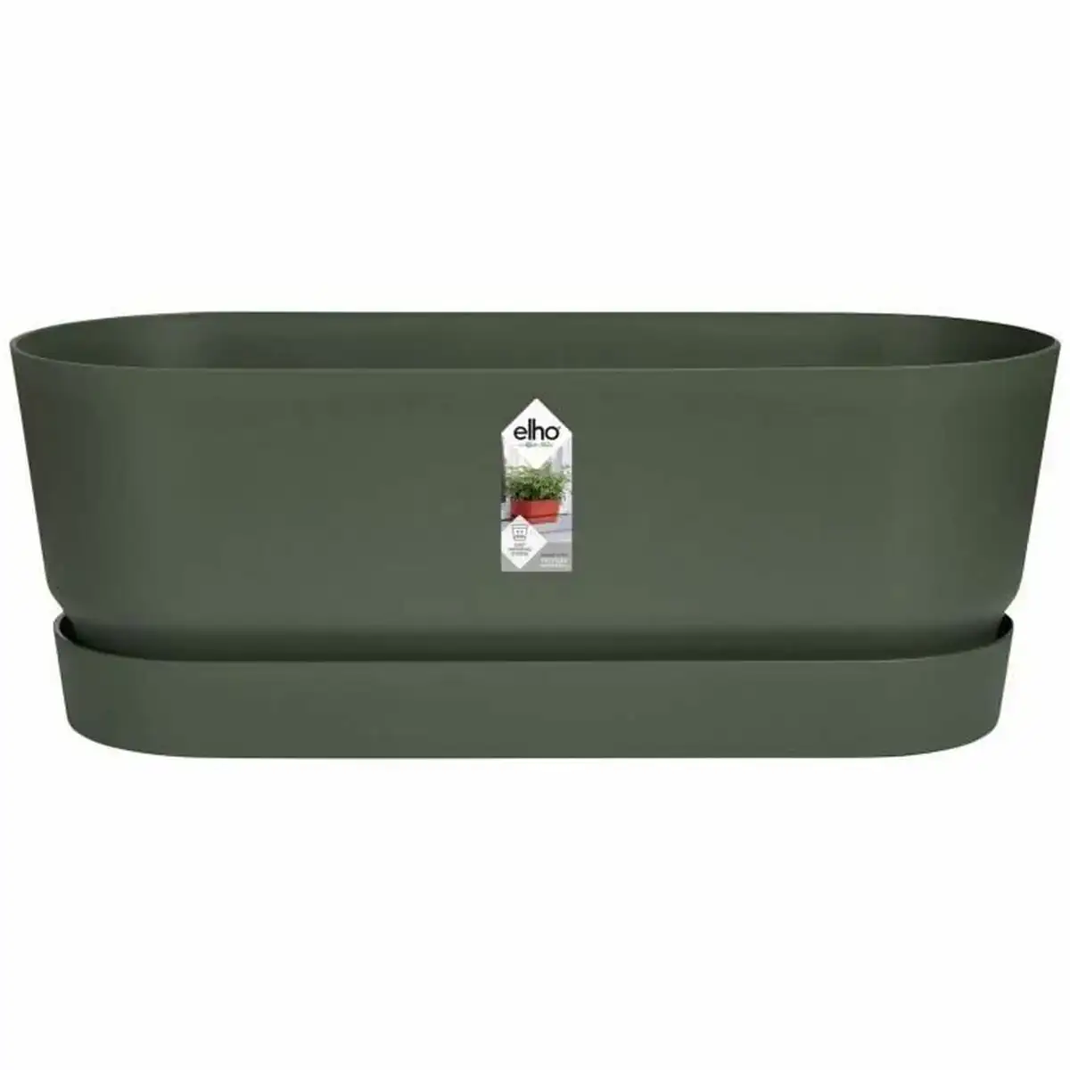 Jardiniere elho 50 cm vert plastique ovale_8878. Bienvenue sur DIAYTAR COTE D'IVOIRE - Où Chaque Produit a son Histoire. Découvrez notre sélection unique et choisissez des articles qui racontent la richesse culturelle et artistique du Côte d'Ivoire.