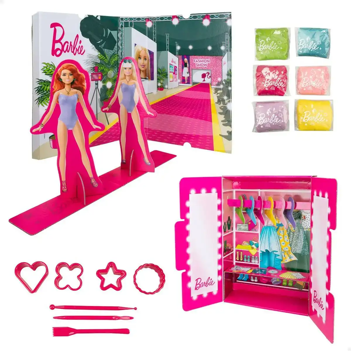 Jeu creatif de pate a modeler barbie fashion poupee defile de mode 16 pieces_4332. DIAYTAR COTE D'IVOIRE - L'Art de Choisir, l'Art de S'émerveiller. Explorez notre boutique en ligne et choisissez des articles qui éveillent votre sens de l'émerveillement.