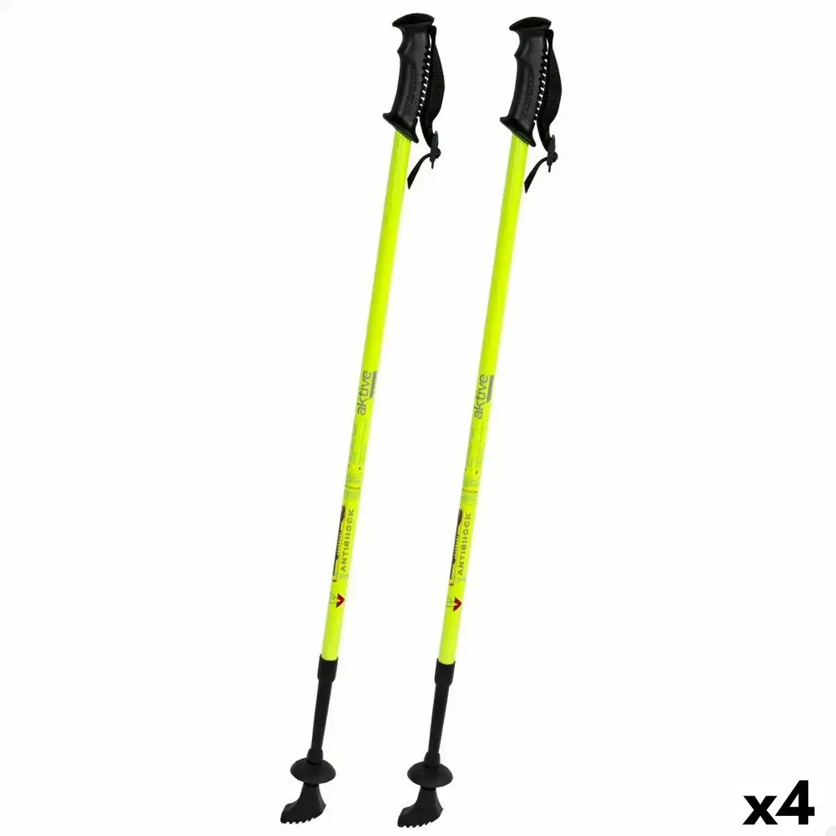 Jeu de 2 batons de trekking aktive jaune 4 unites _3029. DIAYTAR COTE D'IVOIRE - Où la Mode et le Confort se Rencontrent. Plongez dans notre univers de produits et trouvez des articles qui vous habillent avec style et aisance.