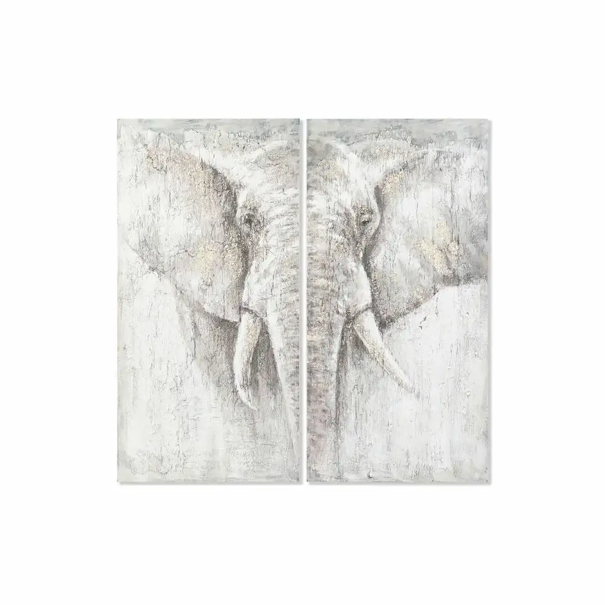 Jeu de 2 tableaux dkd home decor elephant colonial 120 x 3 7 x 120 cm_3768. DIAYTAR COTE D'IVOIRE - Où Choisir Devient un Acte de Découverte. Découvrez notre gamme et choisissez des produits qui éveillent votre curiosité et élargissent vos horizons.
