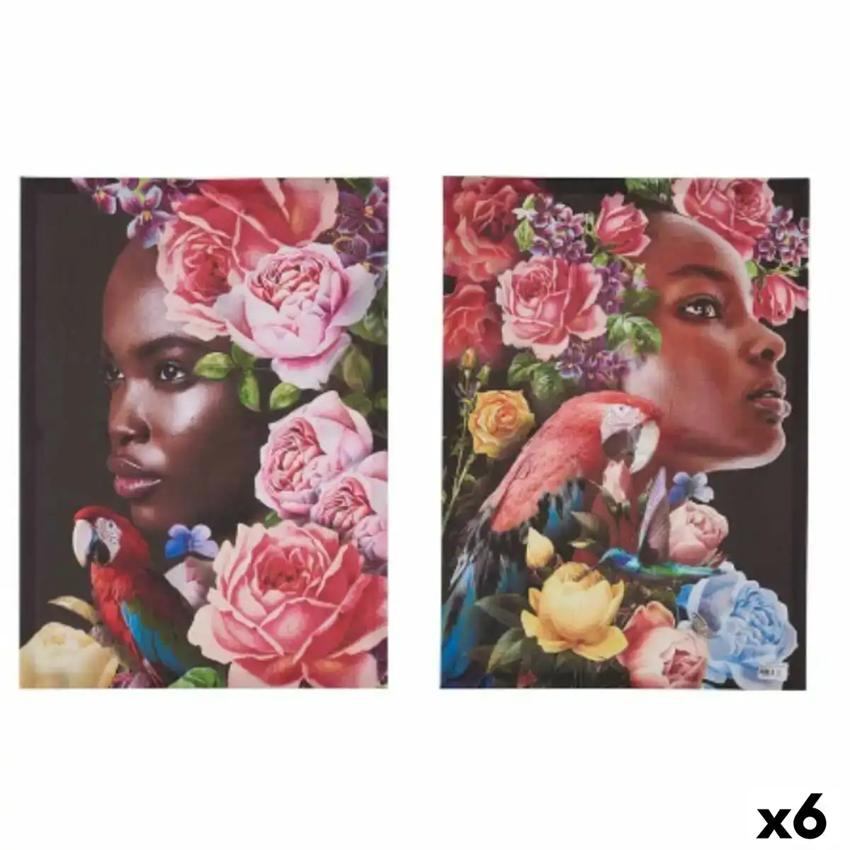 Jeu de 2 tableaux toile femme tropical 70 x 50 x 1 5 cm 6 unites _1173. DIAYTAR COTE D'IVOIRE - Votre Passage vers le Raffinement. Plongez dans notre univers de produits exquis et choisissez des articles qui ajoutent une touche de sophistication à votre vie.