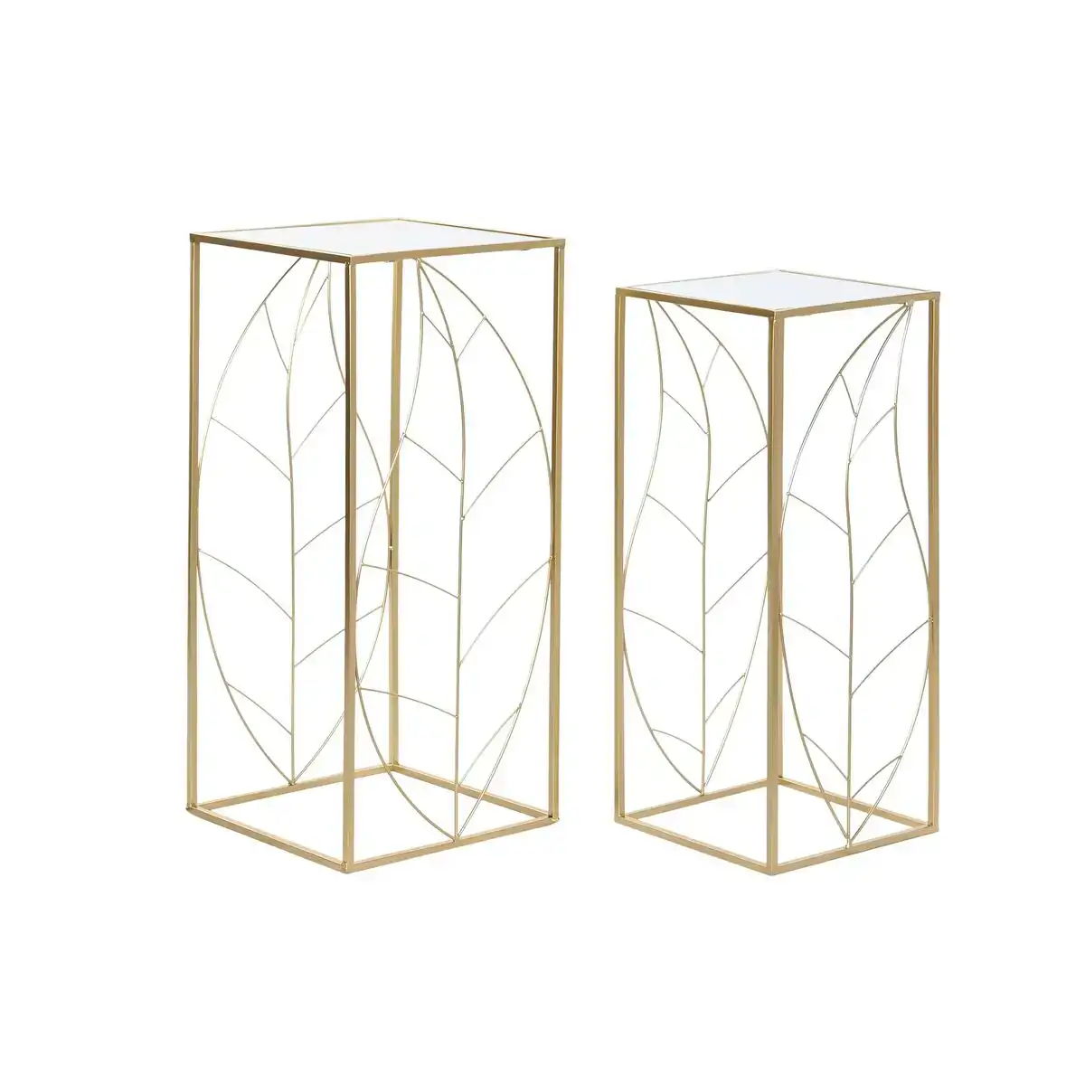 Jeu de 2 tables dkd home decor 33 x 33 x 75 cm miroir dore metal_8593. DIAYTAR COTE D'IVOIRE - Où Choisir Rime avec Qualité. Découvrez notre sélection soigneusement conçue et choisissez des articles qui incarnent l'excellence et l'innovation.