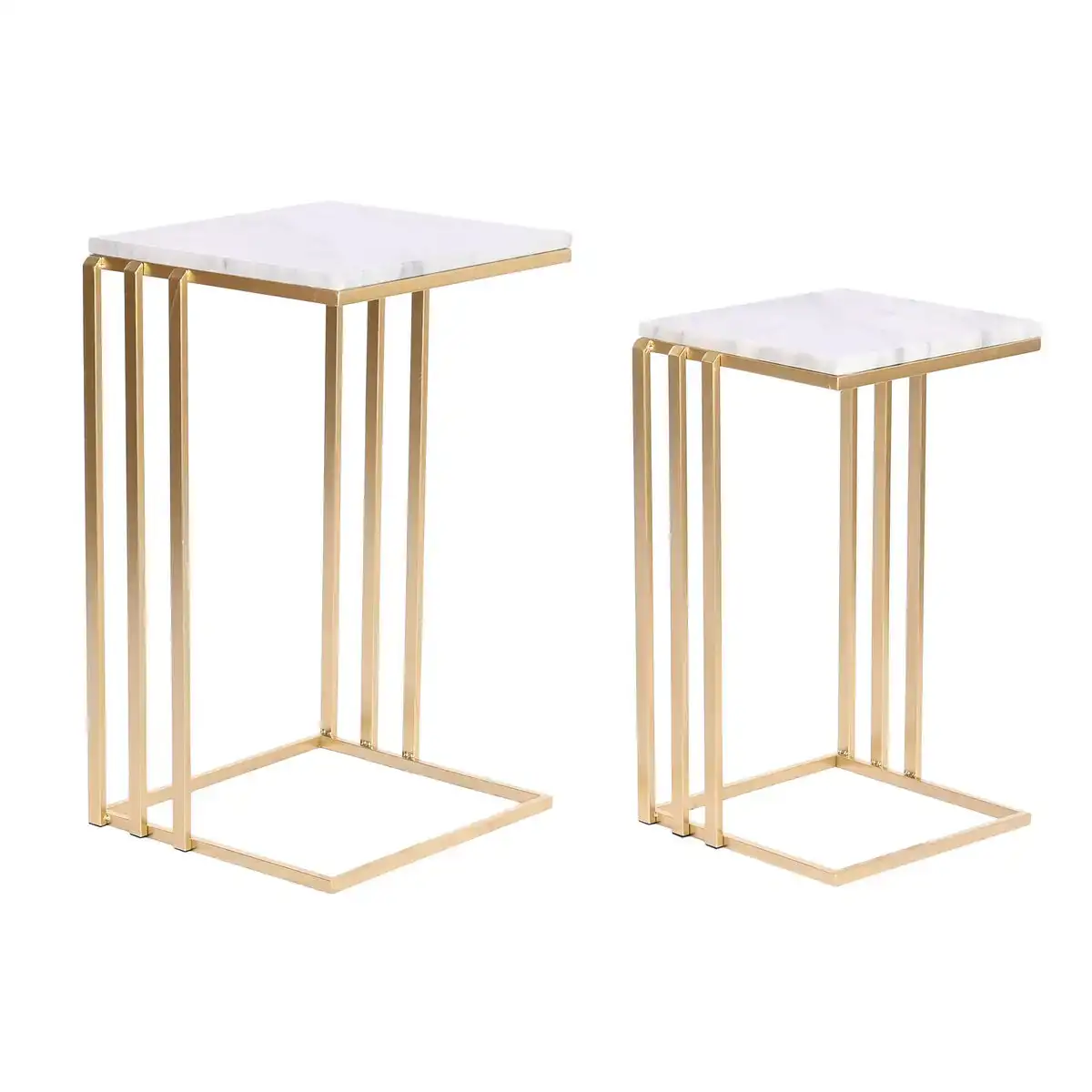 Jeu de 2 tables dkd home decor 37 x 39 x 66 cm dore metal blanc marbre_2120. DIAYTAR COTE D'IVOIRE - Votre Passage vers le Chic et l'Élégance. Naviguez à travers notre boutique en ligne pour trouver des produits qui ajoutent une touche sophistiquée à votre style.