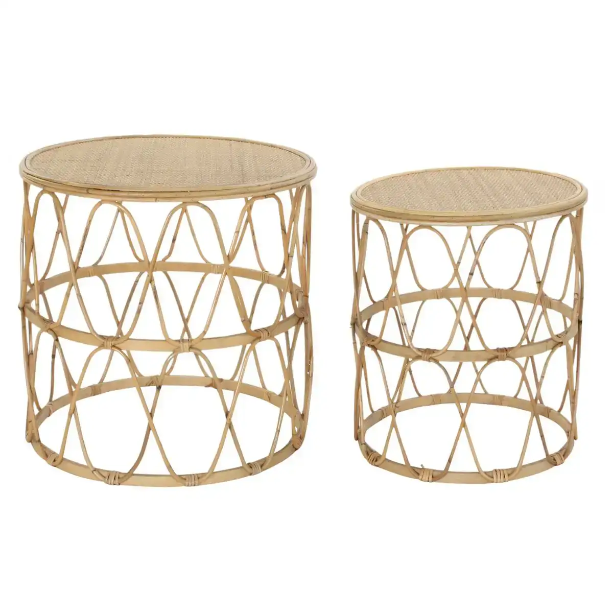 Jeu de 2 tables dkd home decor 51 x 51 x 50 cm marron rotin_4412. Votre Destination de Choix: DIAYTAR COTE D'IVOIRE - Où l'Authenticité Rencontre la Commodité. Faites l'expérience de magasiner en ligne pour des articles qui incarnent la richesse culturelle et la modernité du Côte d'Ivoire.