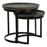 Jeu de 2 tables dkd home decor 55 x 55 x 50 cm noir metal marron bois de manguier 52 x 52 x 45 cm_8417. DIAYTAR COTE D'IVOIRE - Là où le Shopping Devient une Expérience. Naviguez à travers notre catalogue diversifié et découvrez des produits qui ajoutent de la couleur et de la passion à votre vie.