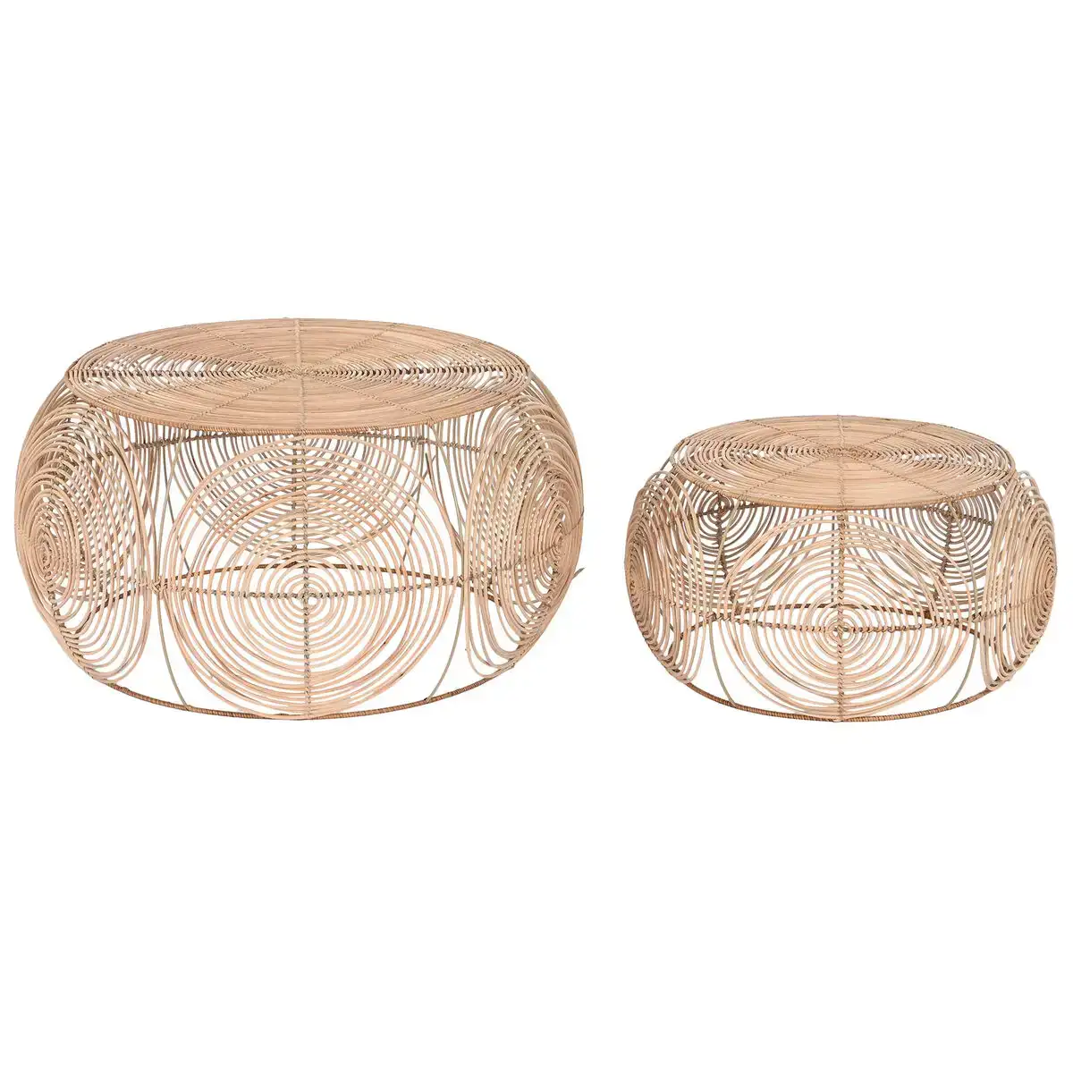 Jeu de 2 tables dkd home decor 80 x 80 x 40 cm marron clair_6479. DIAYTAR COTE D'IVOIRE - Votre Compagnon Shopping, Votre Style Unique. Explorez notre boutique en ligne pour dénicher des trésors qui expriment qui vous êtes, de la mode à la maison.
