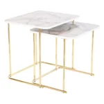 Jeu de 2 tables dkd home decor acier bois mdf 51 x 43 x 49 cm _1072. DIAYTAR COTE D'IVOIRE - Où la Tradition Renouvelée Rencontre l'Innovation. Explorez notre gamme de produits qui fusionnent l'héritage culturel avec les besoins contemporains.