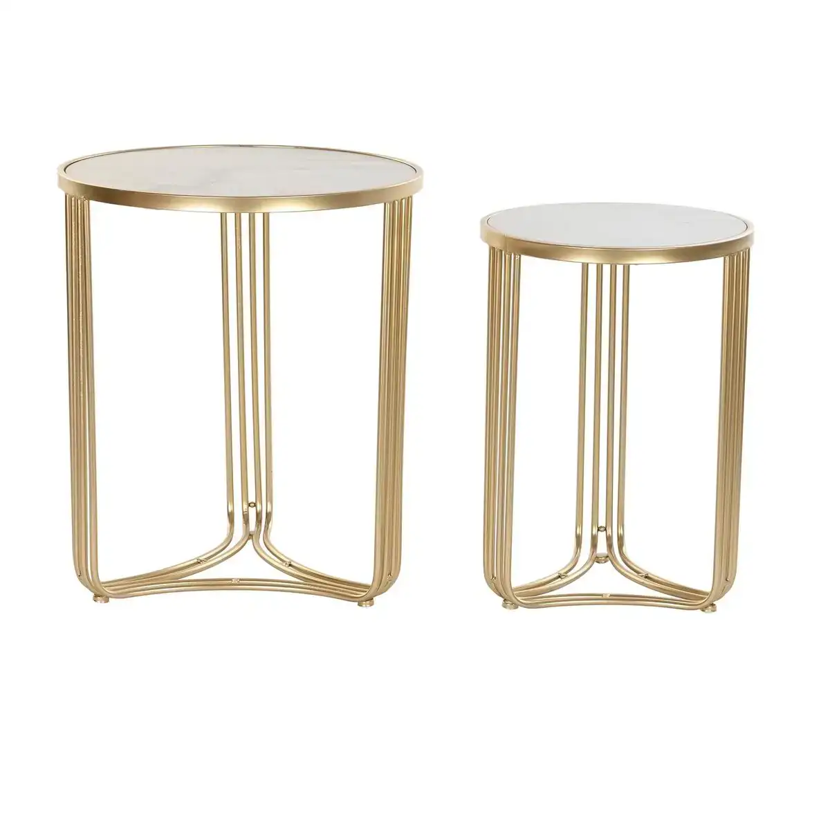Jeu de 2 tables dkd home decor blanc dore metal marbre 47 5 x 47 5 x 56 cm_2314. Bienvenue dans l'univers captivant de DIAYTAR COTE D'IVOIRE - Votre Plateforme de Shopping Tout-en-Un. Parcourez notre boutique en ligne pour découvrir des produits uniques, allant des articles ménagers aux élégants accessoires de mode.
