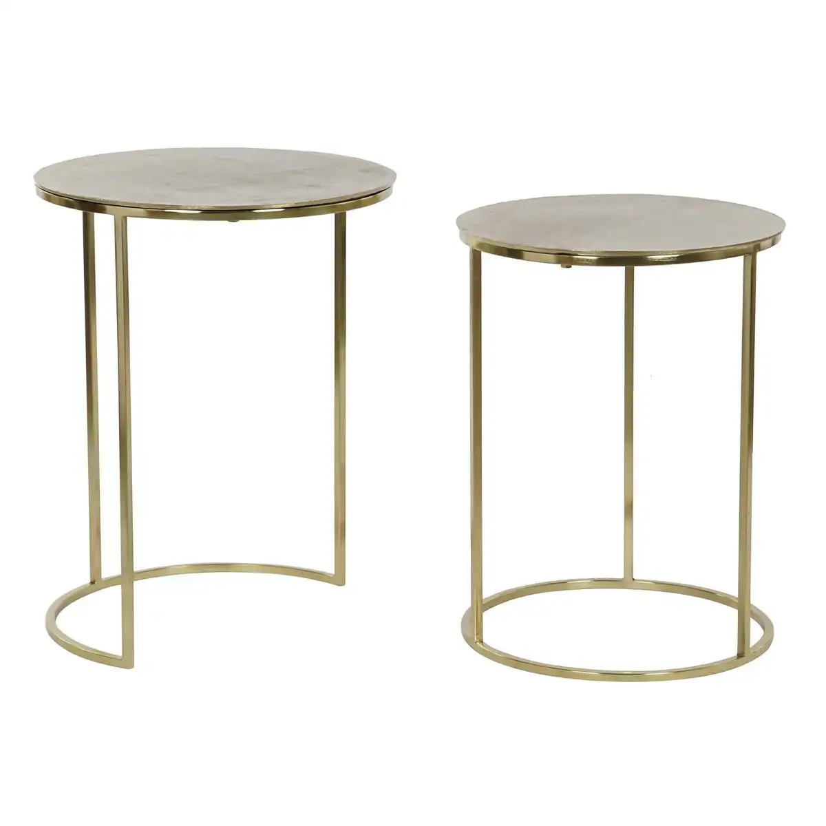 Jeu de 2 tables dkd home decor dore metal aluminium 46 x 46 x 58 cm_6306. Entrez dans l'Univers de DIAYTAR COTE D'IVOIRE - Où l'Authenticité Renouvelle Votre Quotidien. Explorez notre gamme de produits et trouvez des articles qui reflètent votre essence.