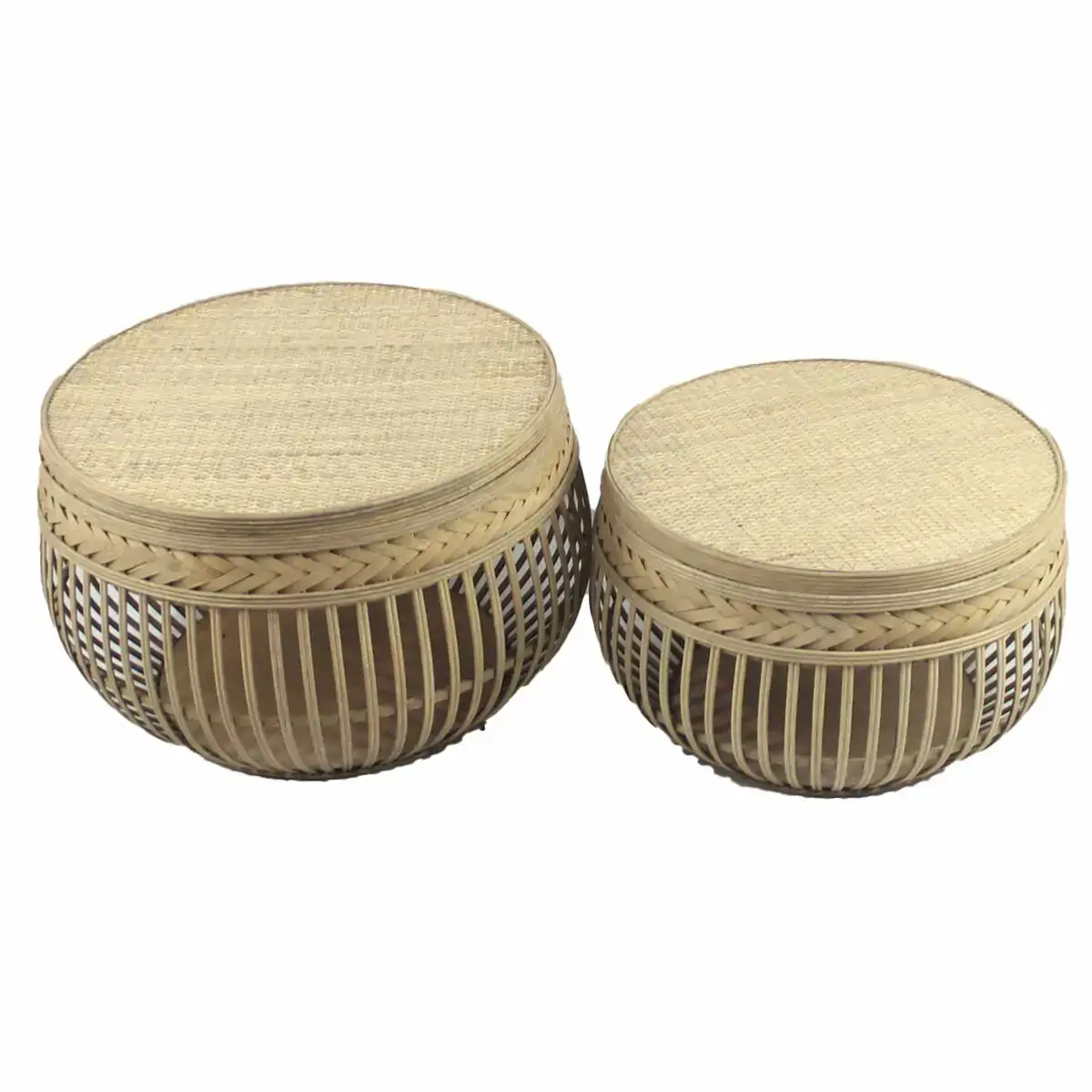 Jeu de 2 tables dkd home decor marron rotin 51 x 51 x 33 cm _5660. DIAYTAR COTE D'IVOIRE - Où Chaque Achat Raconte une Histoire. Explorez notre boutique en ligne et créez votre propre narration à travers notre diversité de produits, chacun portant une signification unique.