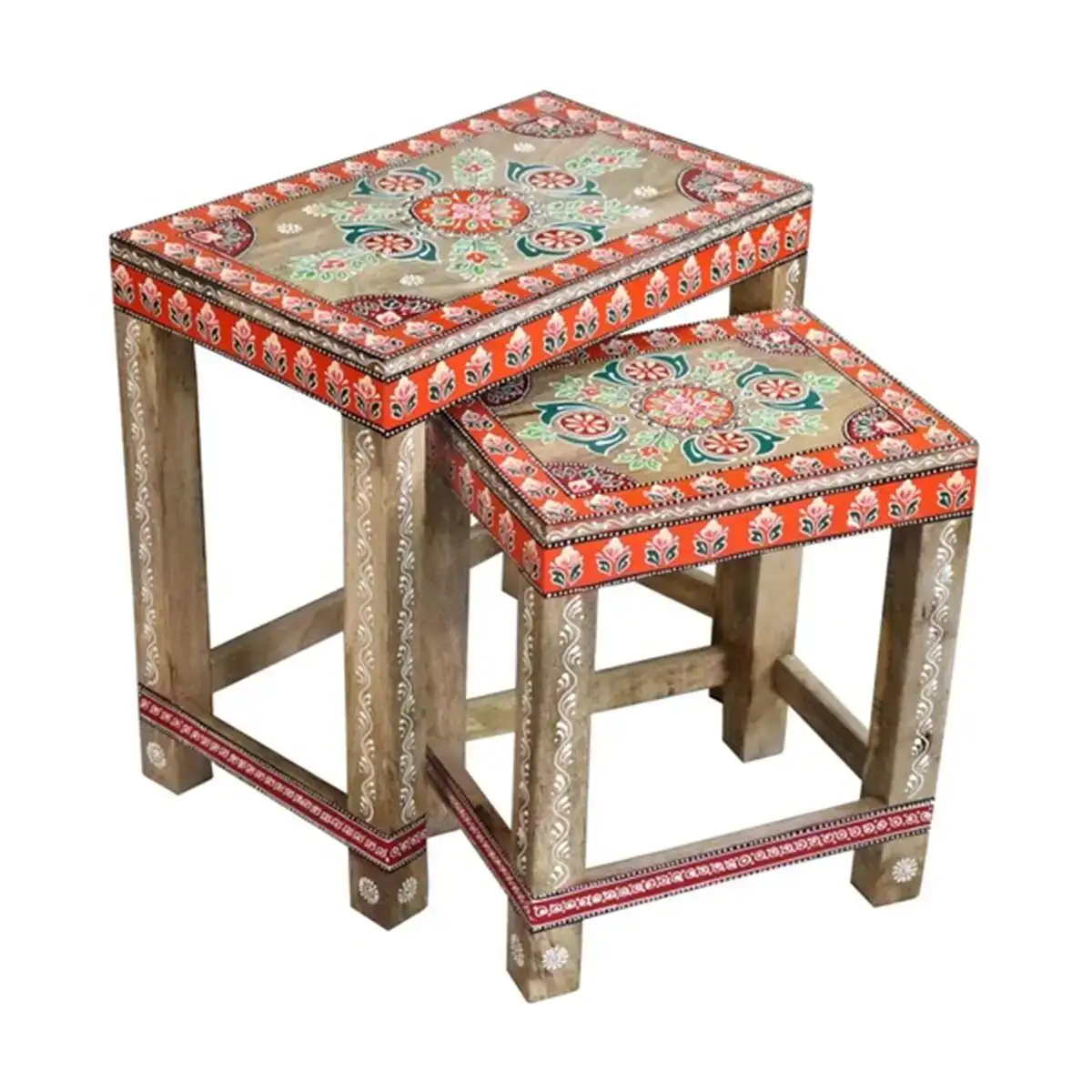 Jeu de 2 tables dkd home decor multicouleur naturel bois bois de manguier 45 x 30 x 45 cm 45 x 28 5 x 46 cm_9270. Bienvenue chez DIAYTAR COTE D'IVOIRE - Où le Shopping Devient un Voyage. Explorez notre plateforme pour dénicher des produits uniques, racontant l'histoire et l'âme du Côte d'Ivoire.