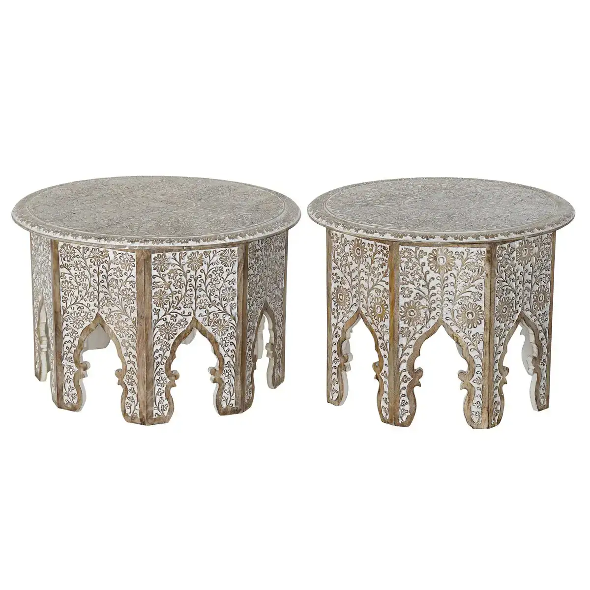 Jeu de 2 tables dkd home decor naturel bois de manguier 75 x 75 x 45 cm_6291. DIAYTAR COTE D'IVOIRE - Là où Vos Rêves Prendent Forme. Plongez dans notre catalogue diversifié et trouvez des produits qui enrichiront votre quotidien, du pratique à l'exceptionnel.