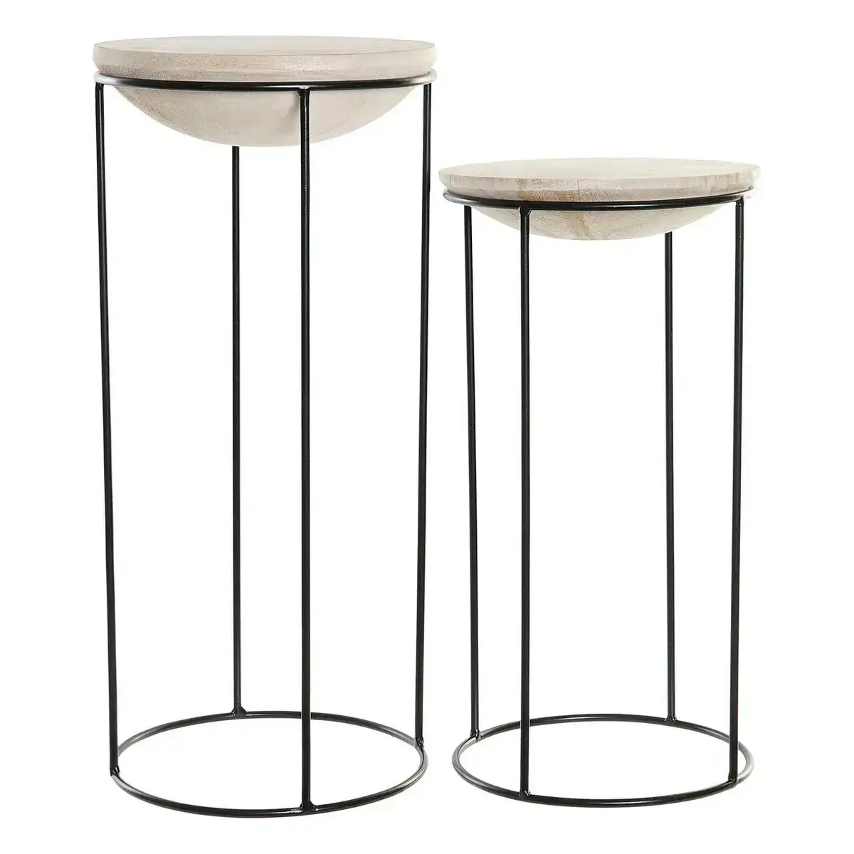 Jeu de 2 tables dkd home decor naturel noir fer bois de paulownia 28 x 28 x 62 5 cm _8605. DIAYTAR COTE D'IVOIRE - L'Odyssée du Shopping à Votre Portée. Parcourez notre boutique en ligne et partez à la découverte d'articles qui rendront chaque jour spécial.