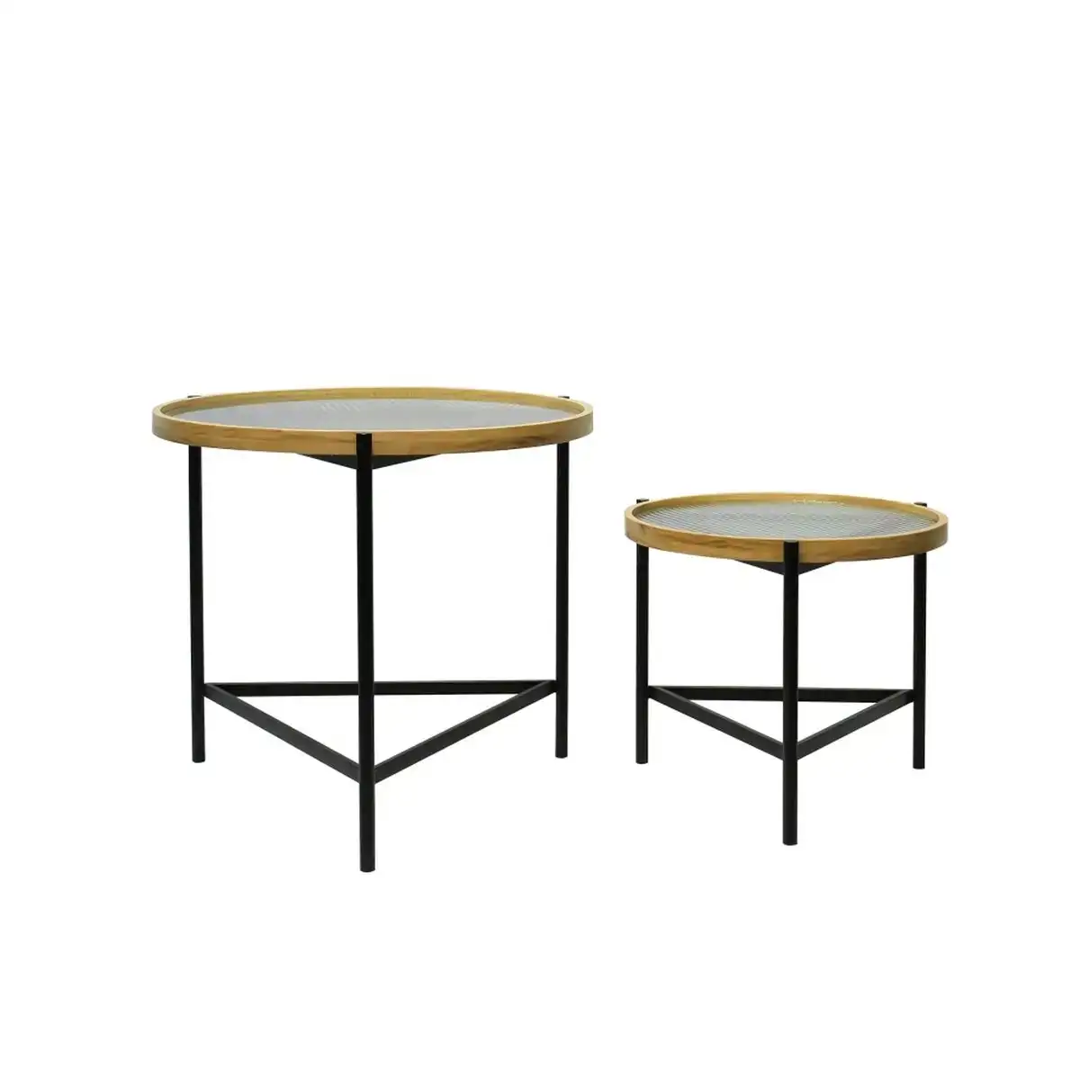 Jeu de 2 tables dkd home decor noir 64 x 64 x 55 cm verre metal_2002. DIAYTAR COTE D'IVOIRE - Votre Destinée Shopping Personnalisée. Plongez dans notre boutique en ligne et créez votre propre expérience de shopping en choisissant parmi nos produits variés.