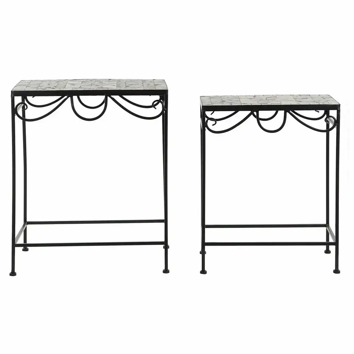 Jeu de 2 tables dkd home decor noir ceramique forge 48 x 30 x 58 cm 2 unites _2921. DIAYTAR COTE D'IVOIRE - L'Art de Vivre l'Excellence au Quotidien. Explorez notre gamme et choisissez des produits qui ajoutent une note de prestige à votre vie.