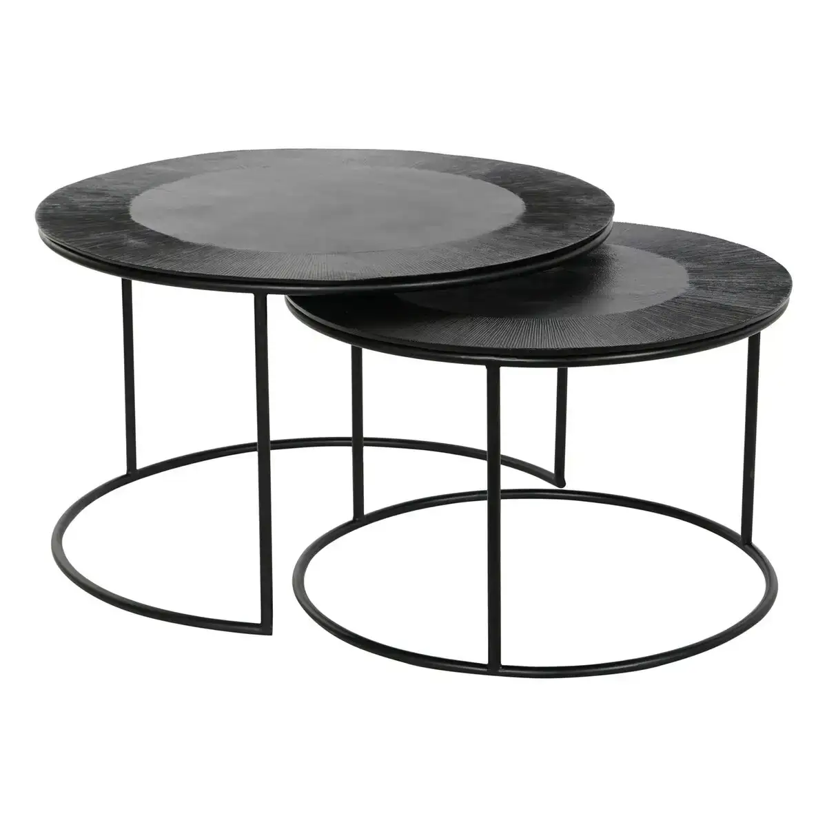 Jeu de 2 tables dkd home decor noir metal aluminium 76 x 76 x 44 cm_1886. Entrez dans l'Univers de DIAYTAR COTE D'IVOIRE - Où Chaque Produit a une Signification. Explorez notre gamme diversifiée et découvrez des articles qui résonnent avec votre vie.