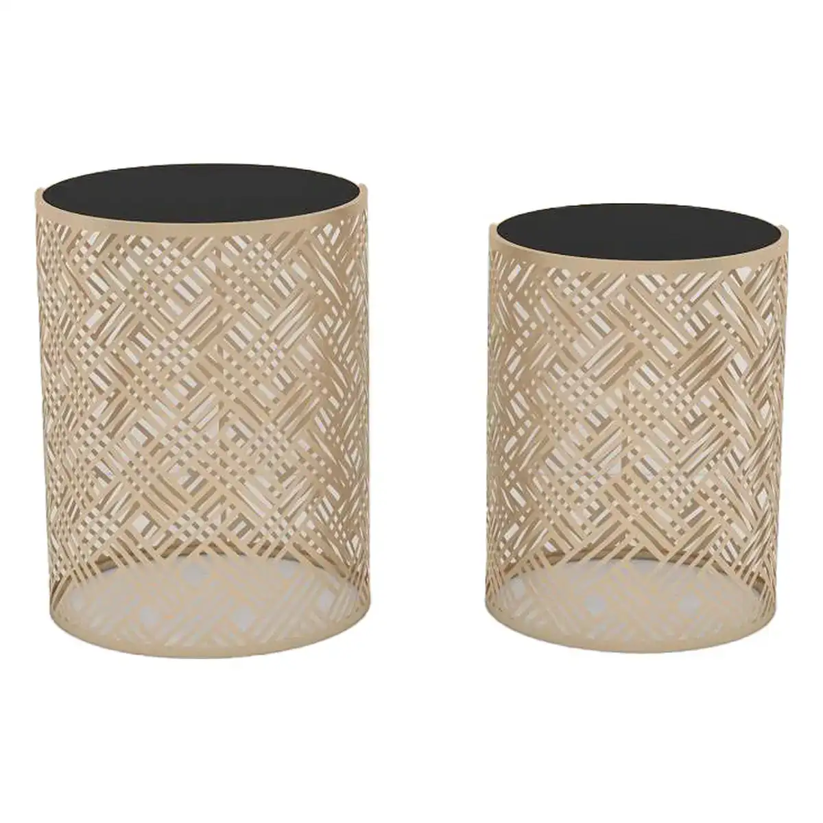 Jeu de 2 tables dkd home decor petite table d appoint verre noir dore metal 42 x 42 x 55 cm _5654. DIAYTAR COTE D'IVOIRE - L'Art de Vivre le Shopping Éthique. Parcourez notre gamme et choisissez des produits qui reflètent notre engagement envers des pratiques durables.