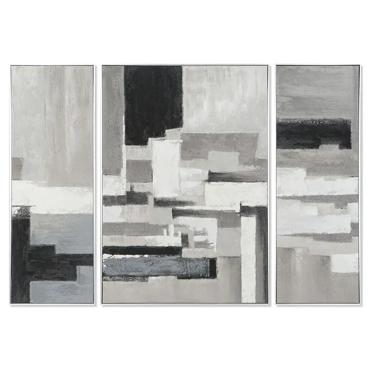 Jeu de 3 tableaux dkd home decor abstrait moderne 140 x 3 5 x 100 cm_6354. DIAYTAR COTE D'IVOIRE - Où Choisir Devient une Découverte. Explorez notre boutique en ligne et trouvez des articles qui vous surprennent et vous ravissent à chaque clic.