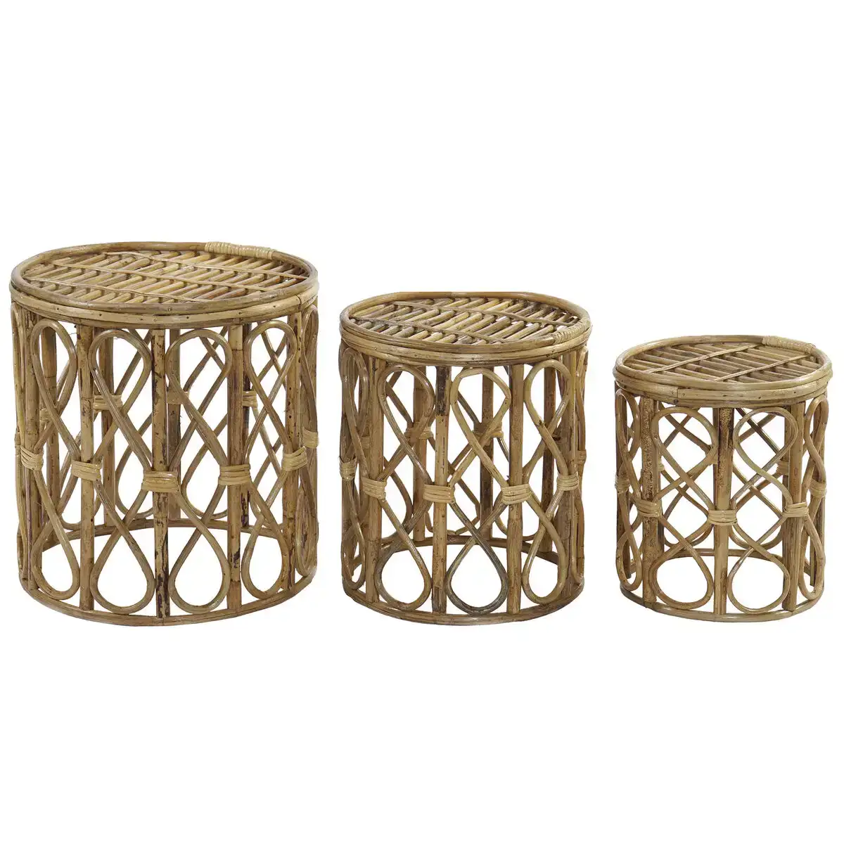 Jeu de 3 tables dkd home decor 39 x 39 x 41 cm naturel osier_5724. Bienvenue sur DIAYTAR COTE D'IVOIRE - Où Chaque Produit a son Charme. Explorez notre sélection minutieuse et trouvez des articles qui vous séduisent et vous inspirent.