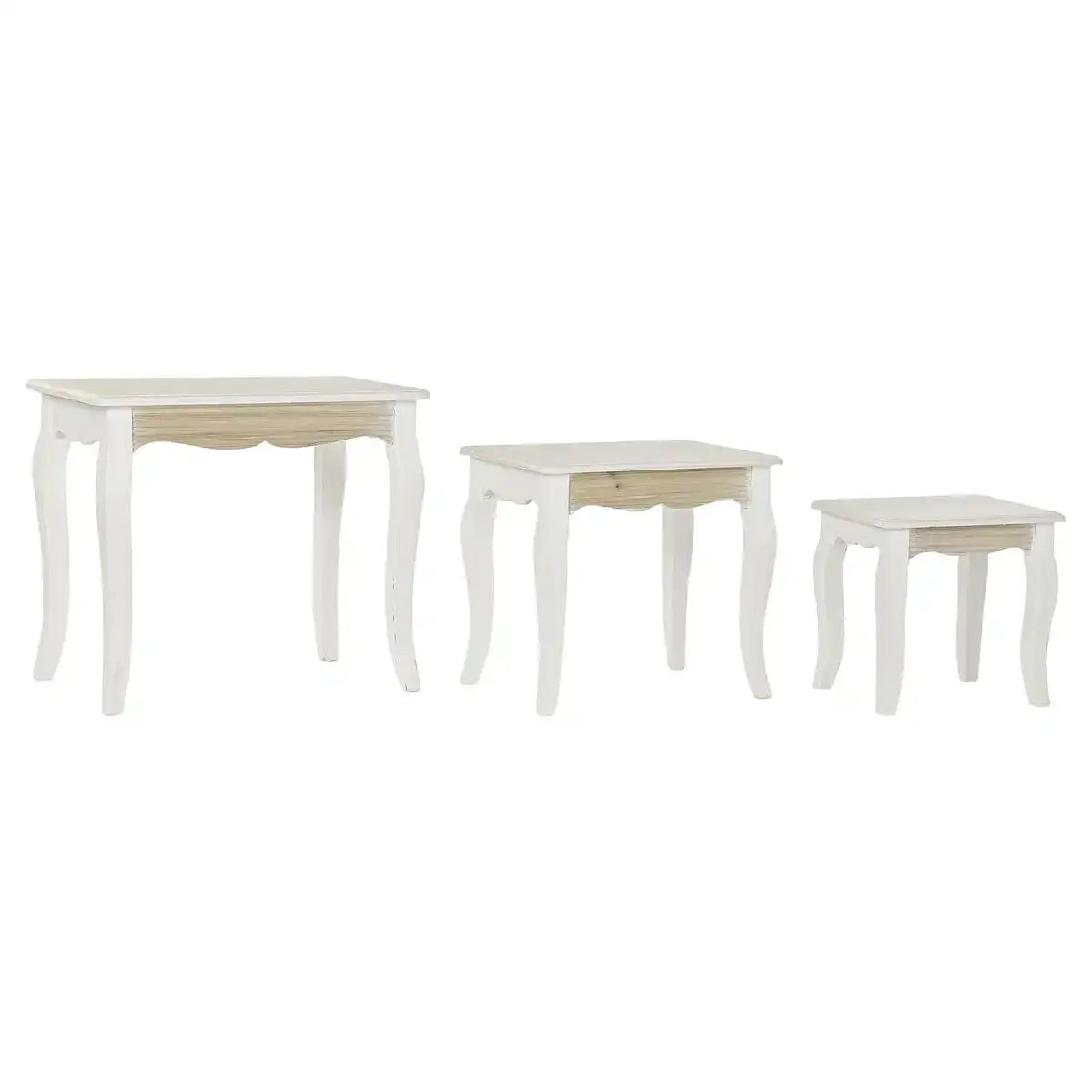 Jeu de 3 tables dkd home decor blanc naturel bois bois mdf 53 x 35 x 47 cm_6351. Bienvenue chez DIAYTAR COTE D'IVOIRE - Où Chaque Achat Fait une Différence. Découvrez notre gamme de produits qui reflètent l'engagement envers la qualité et le respect de l'environnement.