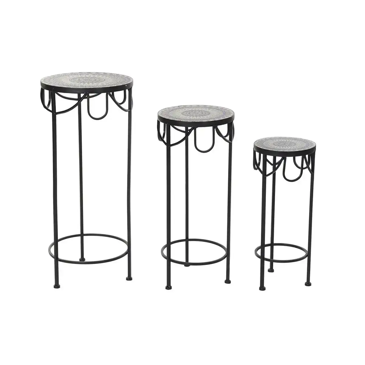 Jeu de 3 tables dkd home decor ceramique noir forge 30 x 30 x 69 cm 3 pieces _2108. DIAYTAR COTE D'IVOIRE - Où Choisir est un Acte de Création. Naviguez à travers notre plateforme et choisissez des produits qui complètent votre histoire personnelle.
