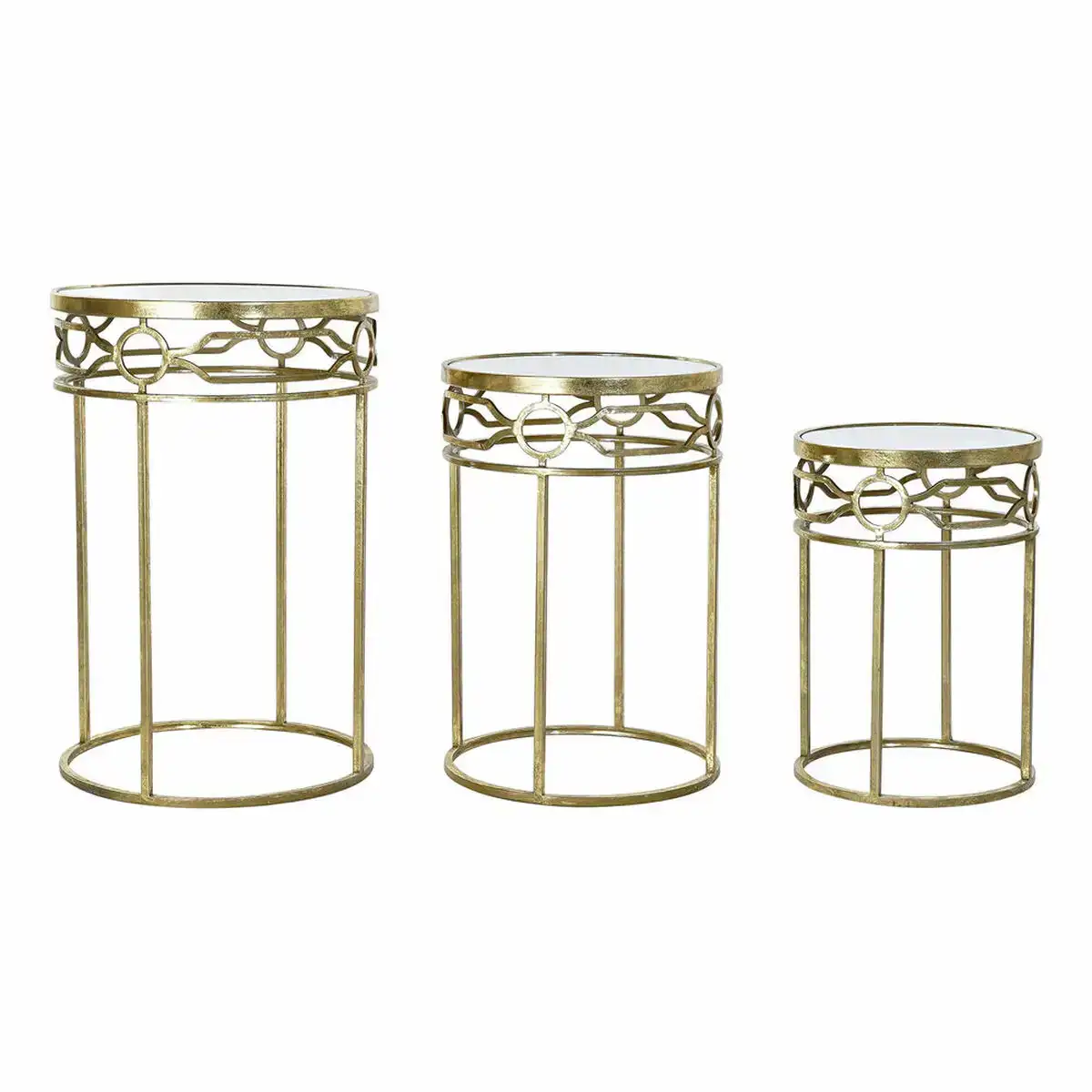 Jeu de 3 tables dkd home decor miroir dore metal 46 x 46 x 70 cm 3 pcs _3877. DIAYTAR COTE D'IVOIRE - L'Artisanat à Portée de Clic. Découvrez notre boutique en ligne pour trouver des produits uniques qui célèbrent la créativité et l'artisanat sénégalais.