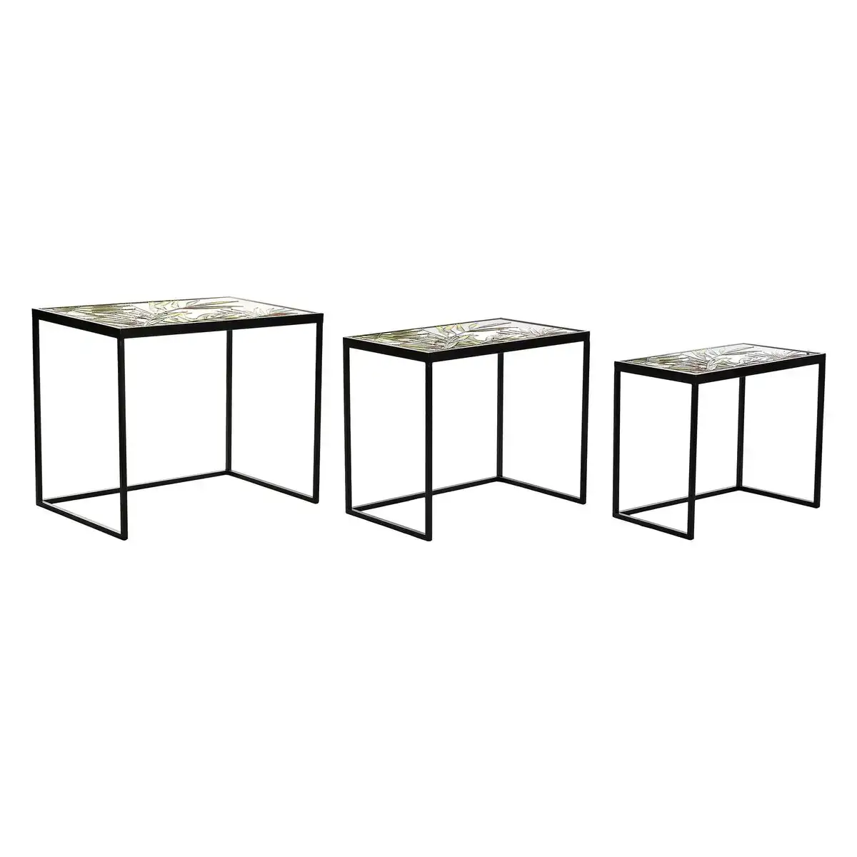Jeu de 3 tables dkd home decor verre noir dore metal vert 60 x 40 x 50 cm_2137. Découvrez DIAYTAR COTE D'IVOIRE - Votre Source de Produits Variés et un Service Exceptionnel. Parcourez nos catégories et bénéficiez d'un service client dévoué, prêt à vous guider à chaque étape.