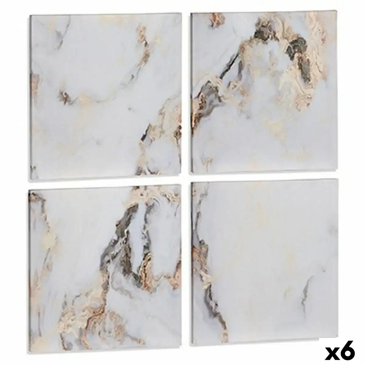 Jeu de 4 tableaux toile marbre blanc 35 x 7 x 35 cm 6 unites _5252. Bienvenue sur DIAYTAR COTE D'IVOIRE - Où Chaque Détail compte. Plongez dans notre univers et choisissez des produits qui ajoutent de l'éclat et de la joie à votre quotidien.