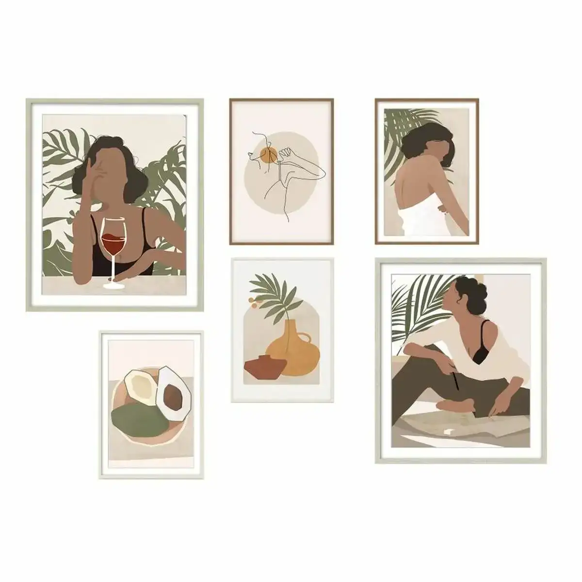 Jeu de 6 tableaux dkd home decor femmes 30 x 2 x 40 cm _5607. Entrez dans l'Univers de DIAYTAR COTE D'IVOIRE - Où l'Élégance et la Variété se Rencontrent. Parcourez notre catalogue pour dénicher des articles qui ajoutent une touche d'élégance à votre vie.