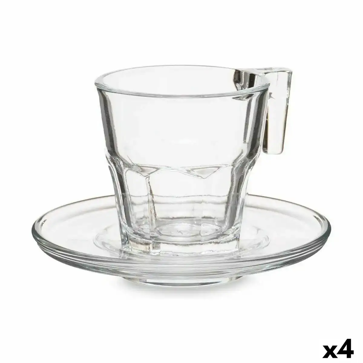 Jeu de 6 tasses avec plat casablanca transparent verre 4 unites 70 ml _9077. DIAYTAR COTE D'IVOIRE - Votre Destination Shopping de Confiance. Naviguez à travers notre boutique en ligne et profitez d'une sélection soigneusement choisie de produits qui répondent à toutes vos exigences.