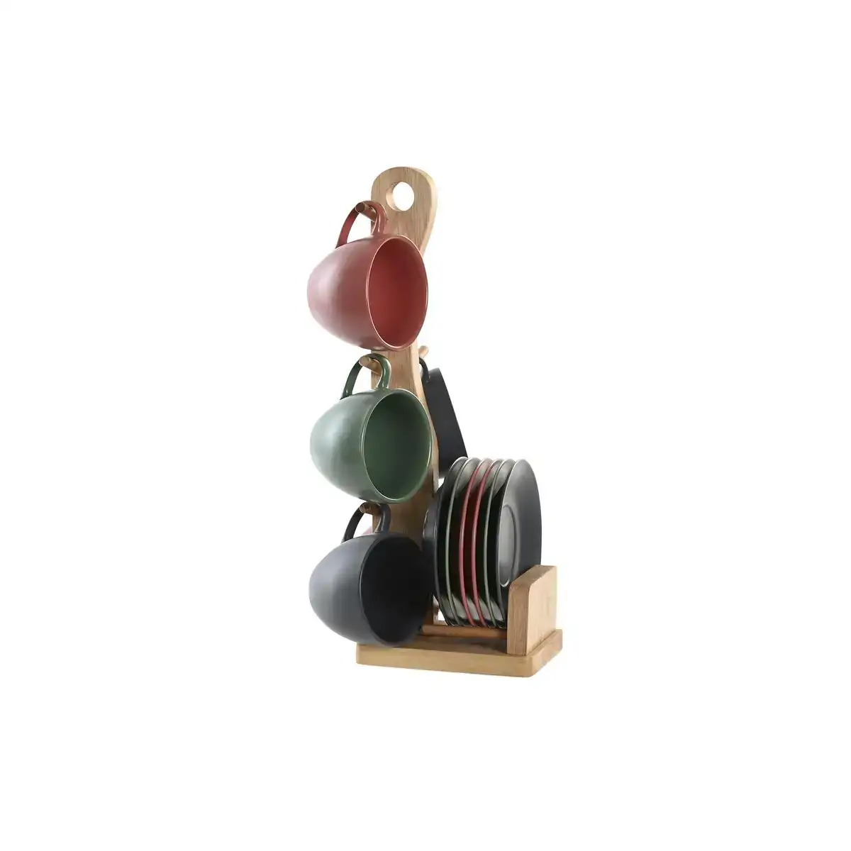 Jeu de 6 tasses avec plat dkd home decor rose blanc vert gris fonce gres 150 ml_7946. Bienvenue chez DIAYTAR COTE D'IVOIRE - Où Choisir est une Invitation au Voyage. Explorez notre boutique en ligne et découvrez des produits qui vous transportent dans l'univers du Côte d'Ivoire.