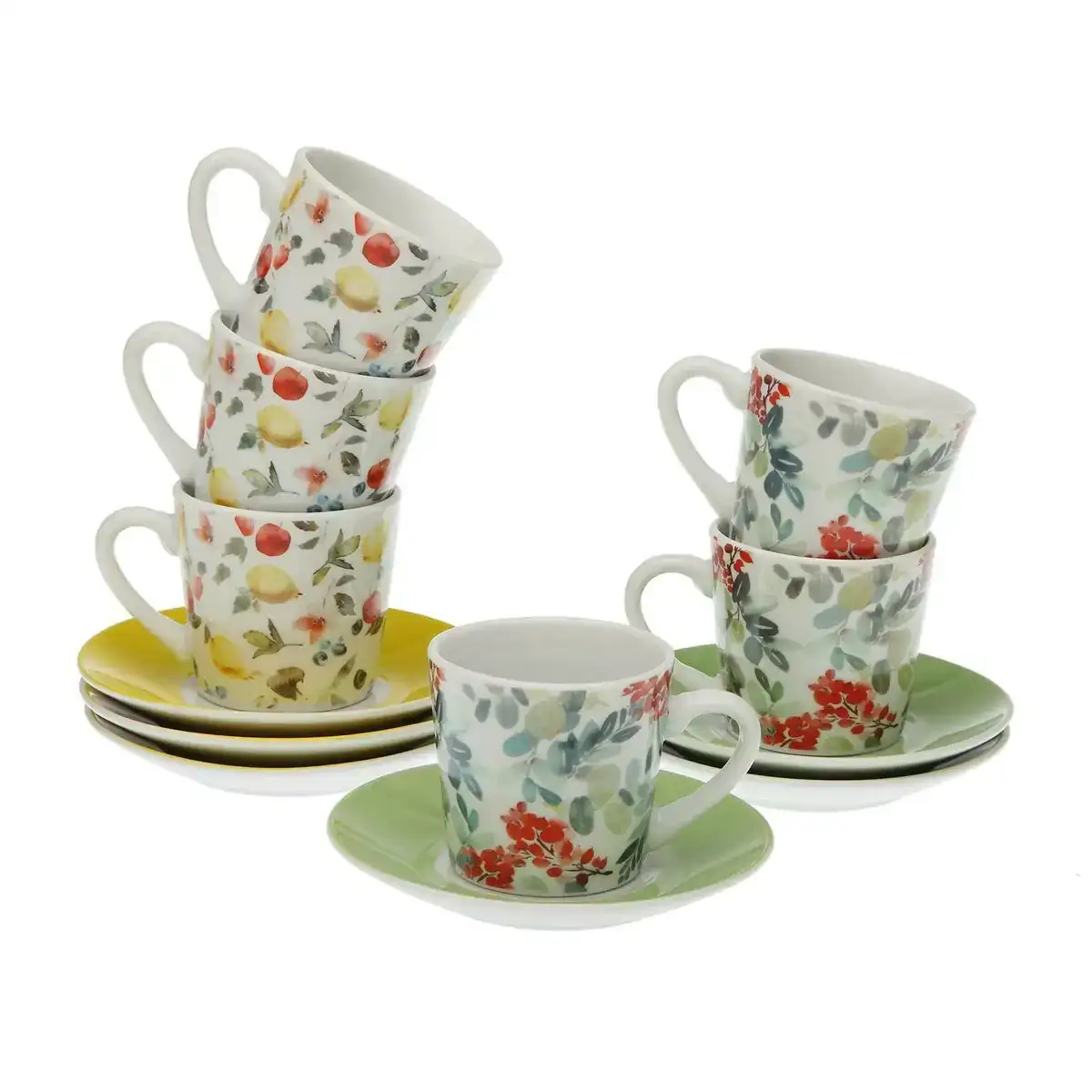 Jeu de 6 tasses avec plat versa aurora porcelaine_8007. DIAYTAR COTE D'IVOIRE - Votre Destinée Shopping Personnalisée. Plongez dans notre boutique en ligne et créez votre propre expérience de shopping en choisissant parmi nos produits variés.