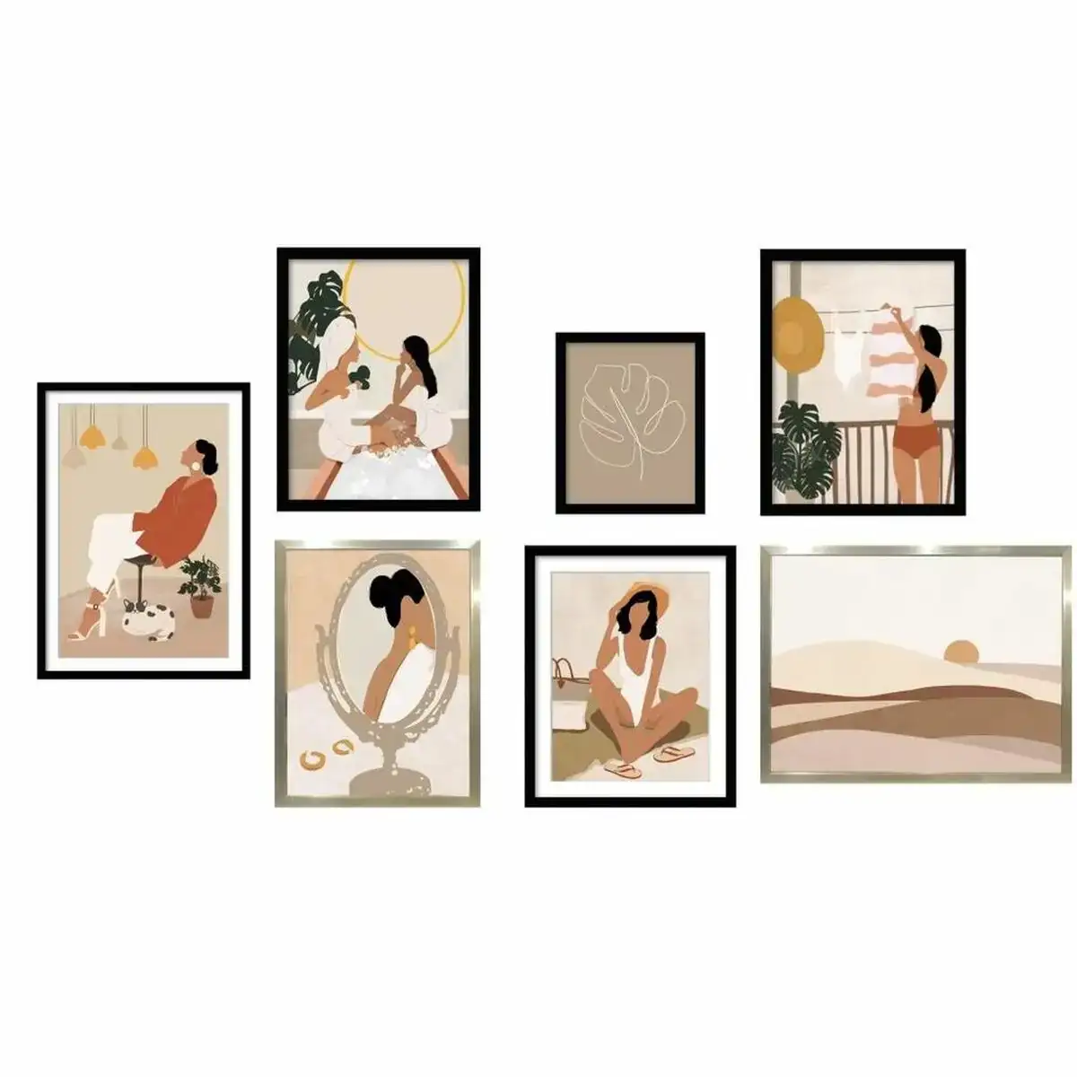 Jeu de 7 tableaux dkd home decor femmes 43 x 2 x 63 cm _2628. Entrez dans l'Univers de DIAYTAR COTE D'IVOIRE - Où l'Authenticité Renouvelle Votre Quotidien. Explorez notre gamme de produits et trouvez des articles qui reflètent votre essence.