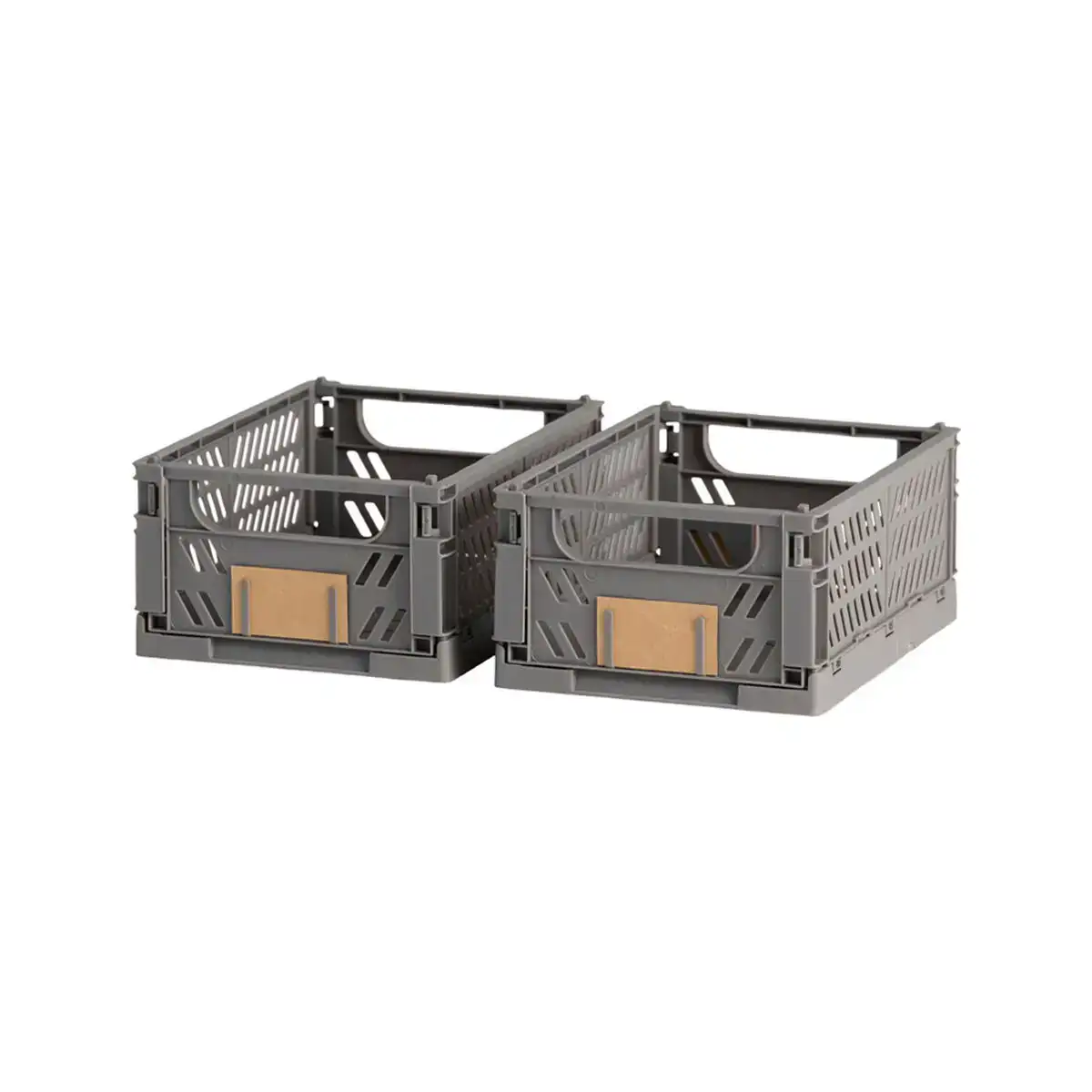 Jeu de caisses de rangement empilables 17 x 12 5 x 7 cm gris fonce_4599. DIAYTAR COTE D'IVOIRE - Où Choisir est un Acte de Création. Naviguez à travers notre plateforme et choisissez des produits qui complètent votre histoire personnelle.