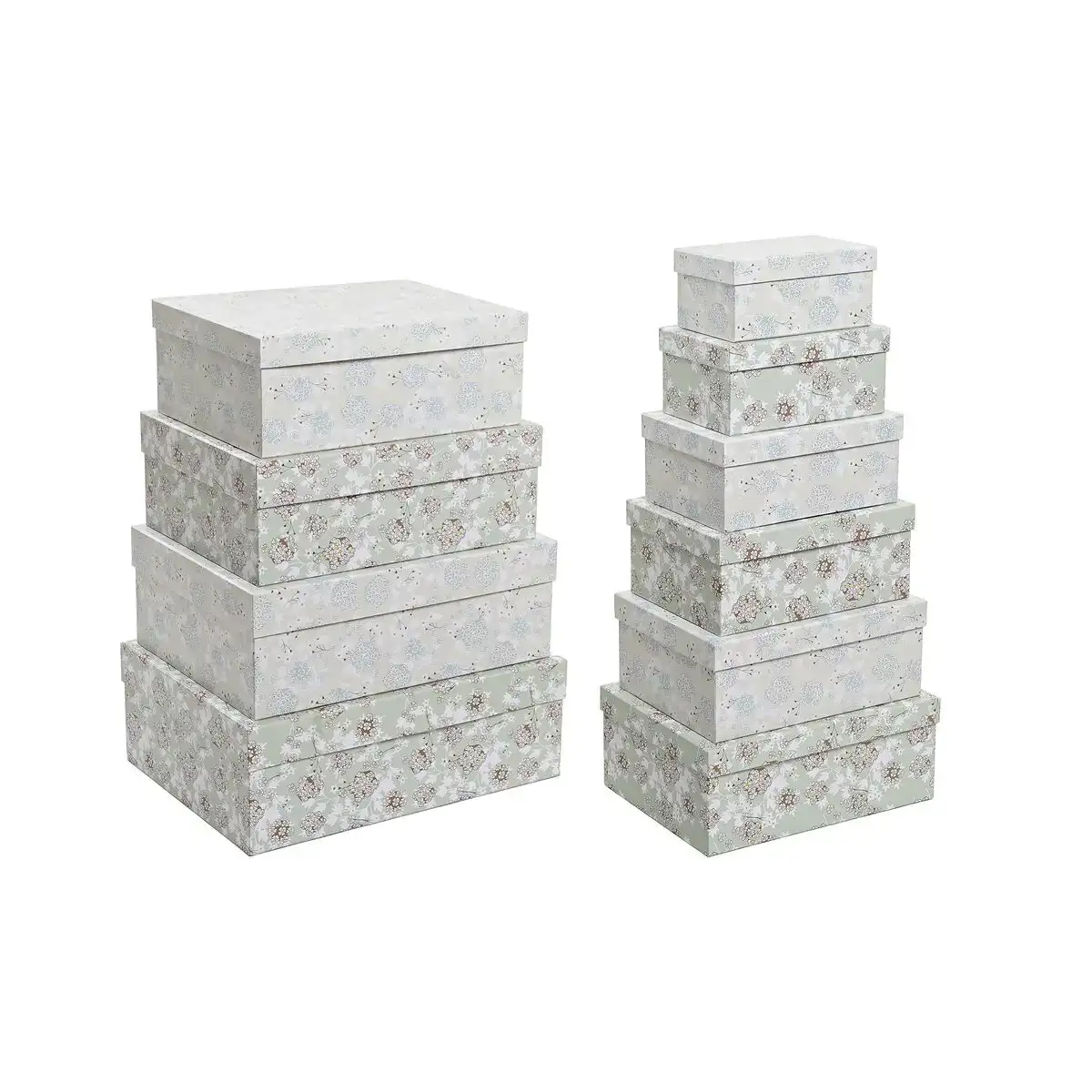 Jeu de caisses de rangement empilables dkd home decor beige vert fleurs carton 43 5 x 33 5 x 15 5 cm _6691. Découvrez DIAYTAR COTE D'IVOIRE - Votre Source de Produits Variés et un Service Exceptionnel. Parcourez nos catégories et bénéficiez d'un service client dévoué, prêt à vous guider à chaque étape.