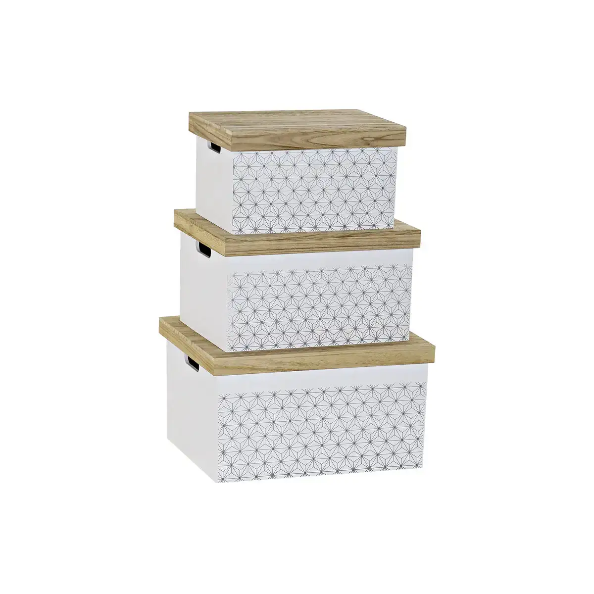 Jeu de caisses de rangement empilables dkd home decor blanc naturel 42 x 31 x 24 cm_8592. DIAYTAR COTE D'IVOIRE - L'Art du Shopping Éclairé. Parcourez notre catalogue et choisissez parmi des produits de qualité qui satisferont vos besoins et votre style.