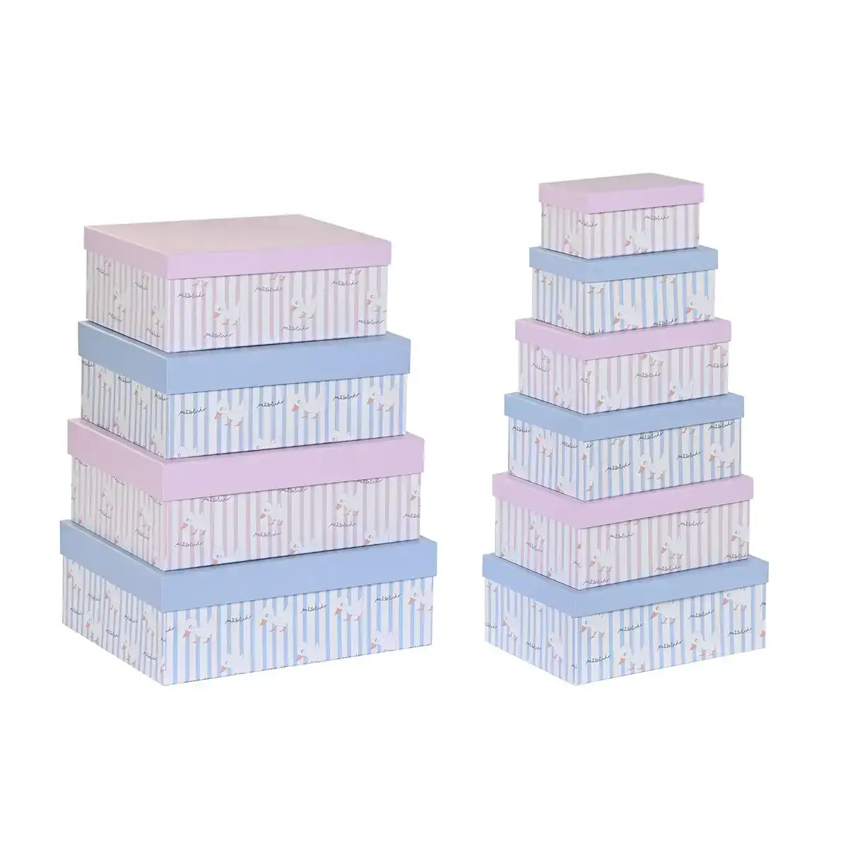 Jeu de caisses de rangement empilables dkd home decor bleu rose carton 43 5 x 33 5 x 15 5 cm _7330. DIAYTAR COTE D'IVOIRE - Là où Chaque Produit Est une Trouvaille. Explorez notre sélection minutieuse et découvrez des articles qui correspondent à votre style de vie et à vos aspirations.