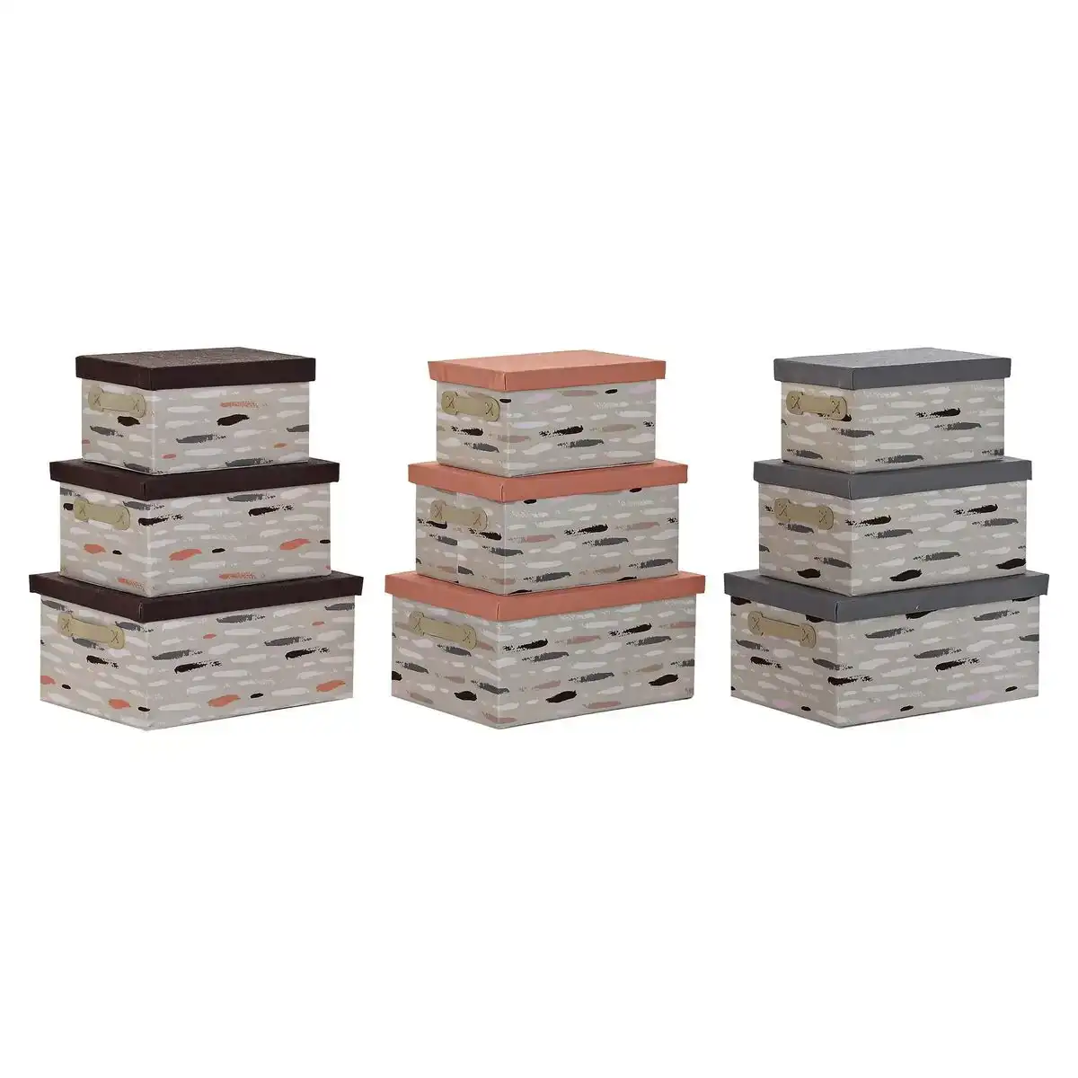 Jeu de caisses de rangement empilables dkd home decor marron gris orange 40 x 30 x 20 cm_6146. Entrez dans l'Univers de DIAYTAR COTE D'IVOIRE - Où Chaque Produit a sa Place. Explorez nos rayons virtuels et choisissez des articles qui s'intègrent parfaitement à votre style de vie.