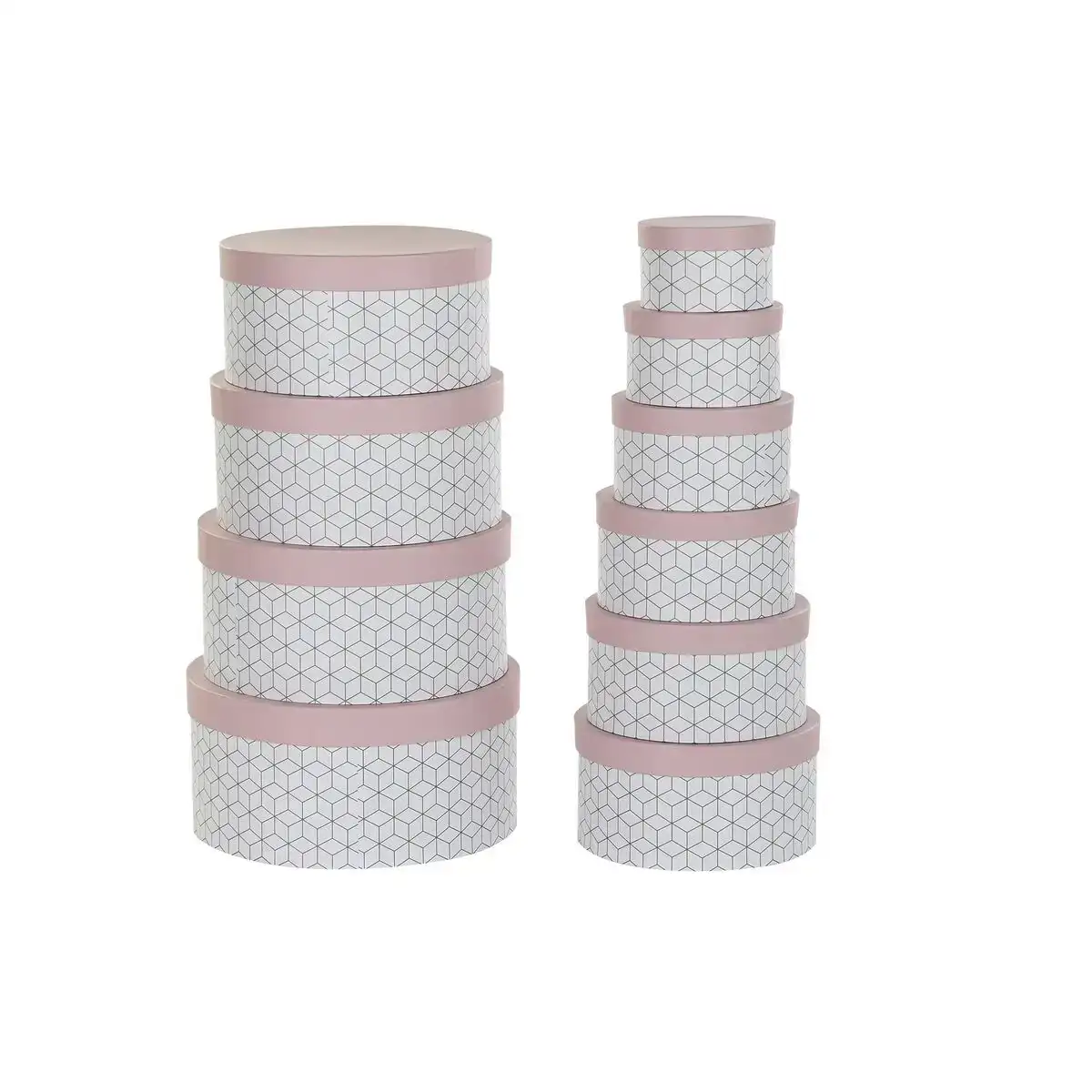 Jeu de caisses de rangement empilables dkd home decor rond rose carton_5606. DIAYTAR COTE D'IVOIRE - Là où Chaque Produit a son Histoire. Découvrez notre gamme de produits, chacun portant en lui le récit de l'artisanat et de la passion, pour vous offrir une expérience de shopping authentique.