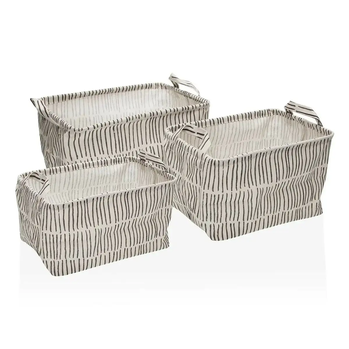 Jeu de caisses de rangement empilables versa new lines polyester fusion 3 pieces_6819. DIAYTAR COTE D'IVOIRE - Où Choisir est une Découverte. Parcourez notre catalogue et trouvez des articles qui éveillent votre curiosité et enrichissent votre expérience shopping.