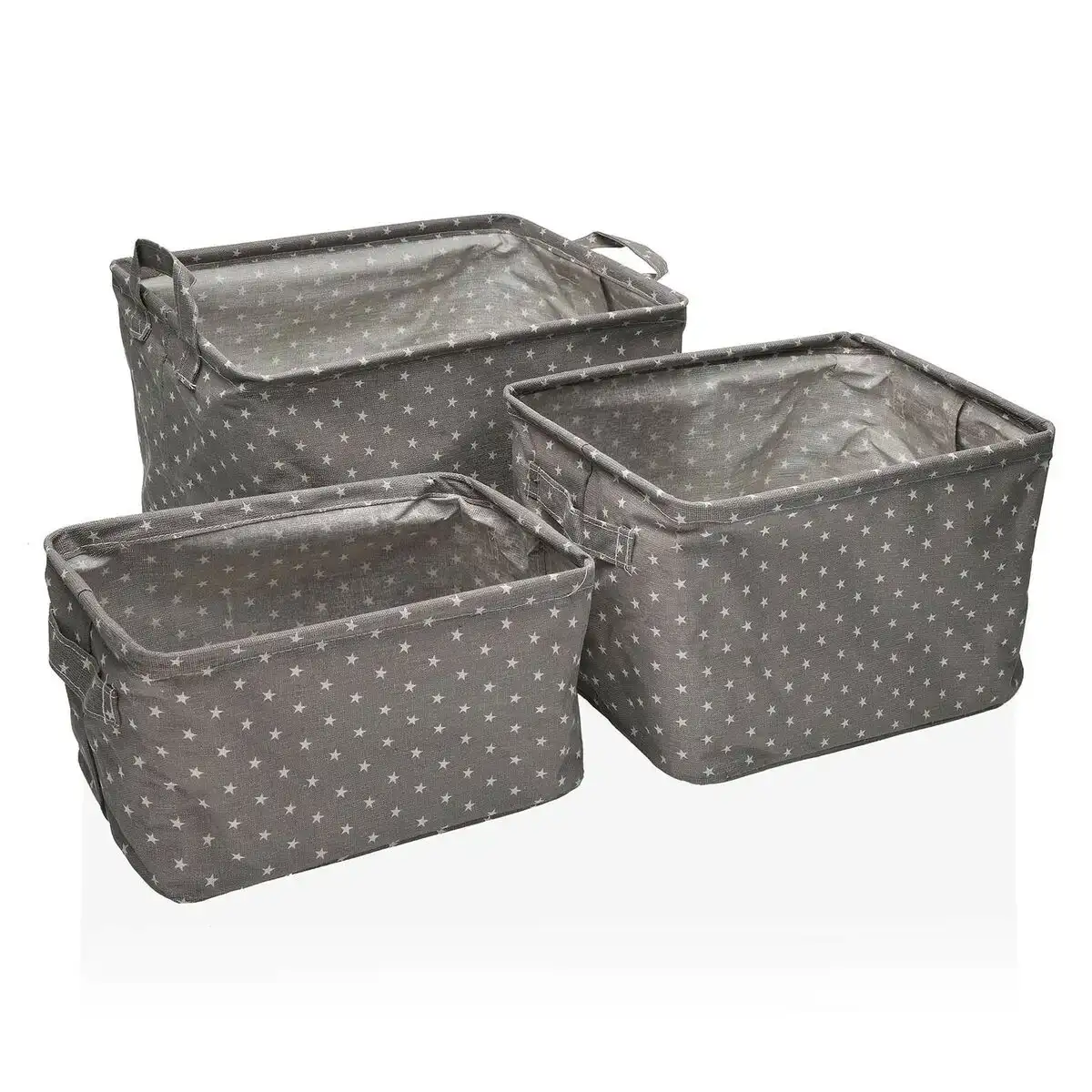 Jeu de caisses de rangement empilables versa rec stars polyester fusion 3 pieces_9437. DIAYTAR COTE D'IVOIRE - L'Univers de l'Élégance Accessible. Plongez dans notre catalogue et choisissez des produits qui allient sophistication et accessibilité pour un shopping exquis.