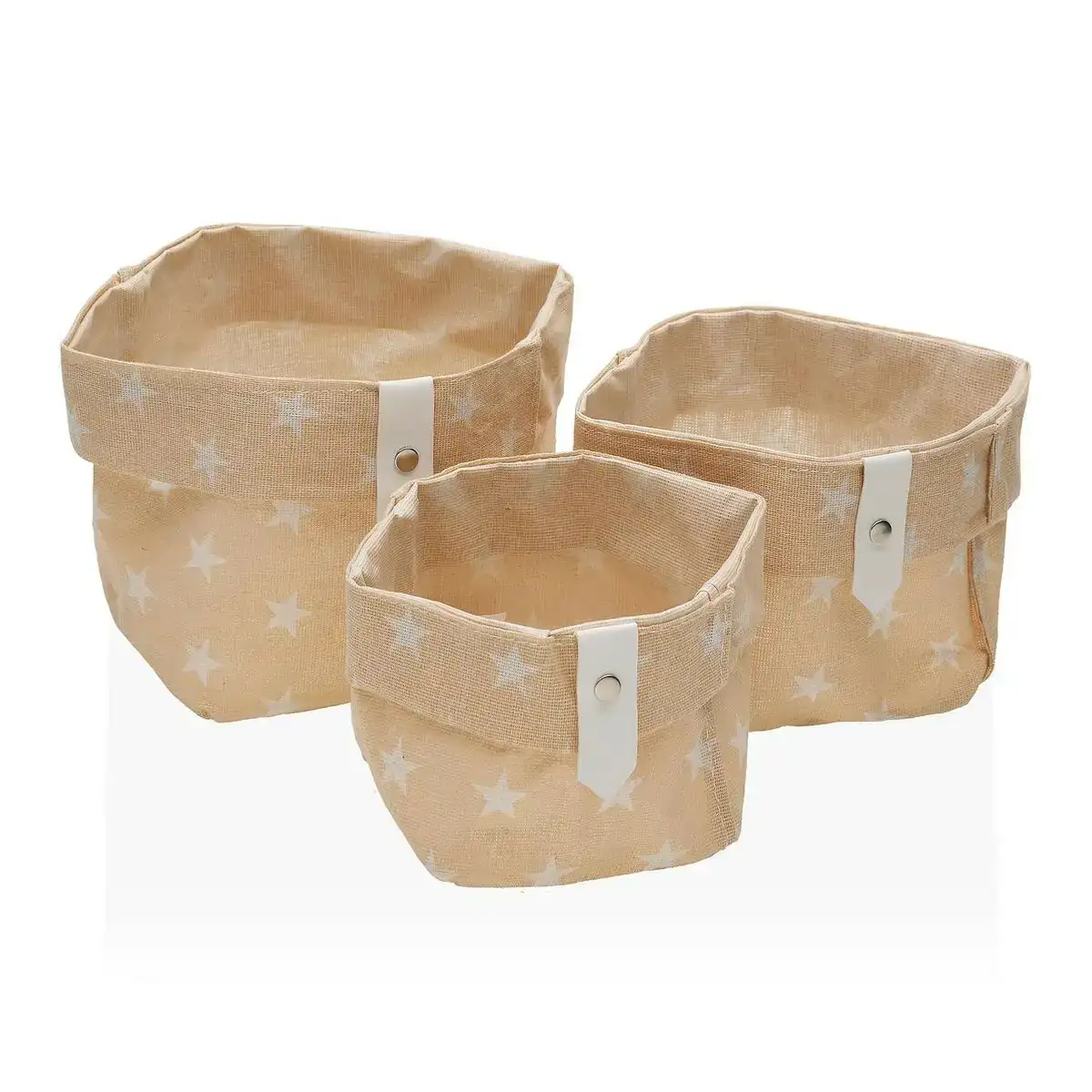 Jeu de caisses de rangement empilables versa stars polyester textile fusion 3 pieces_9192. DIAYTAR COTE D'IVOIRE - L'Art de Magasiner sans Frontières. Parcourez notre vaste sélection d'articles et trouvez tout ce dont vous avez besoin, du chic à l'authentique, du moderne au traditionnel.