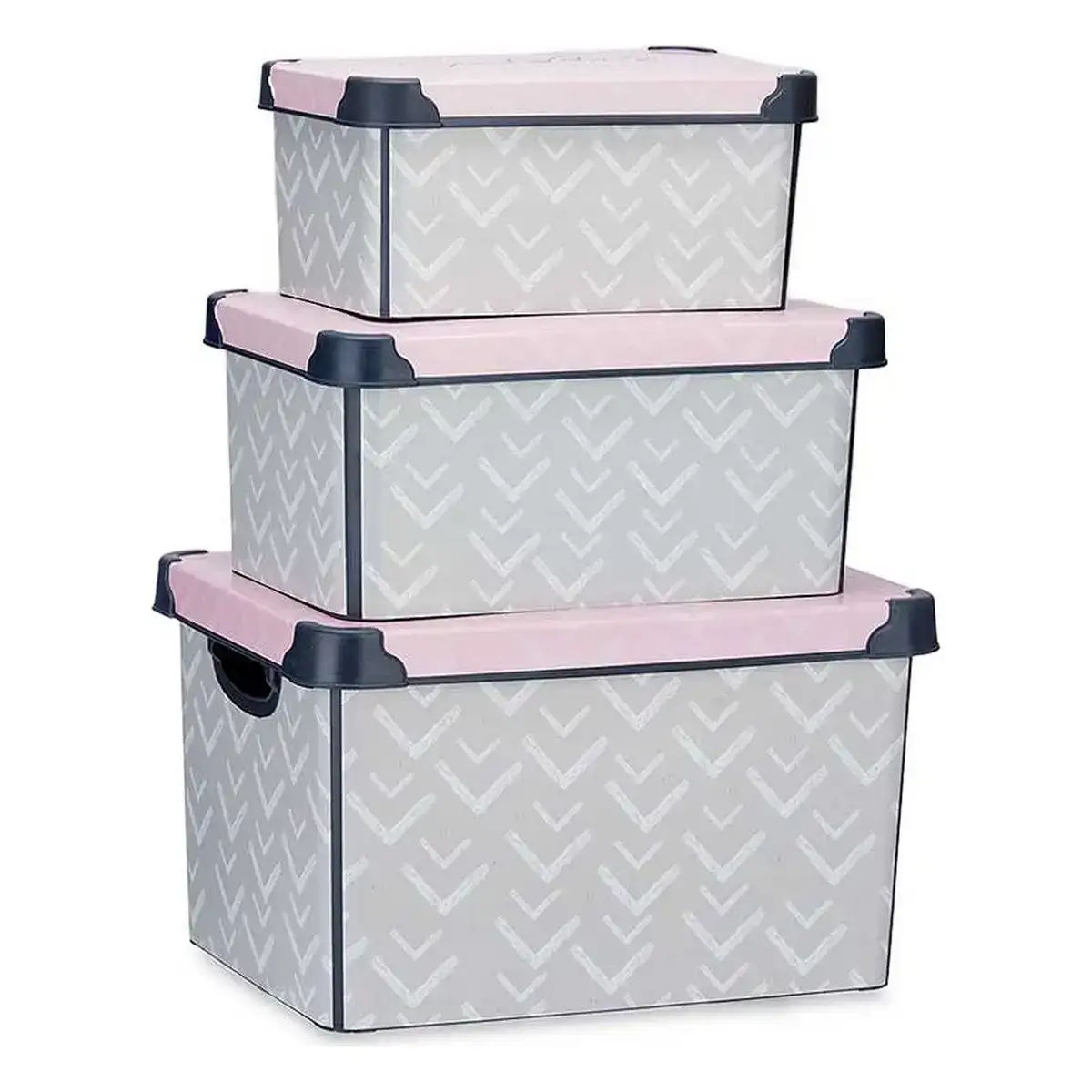 Jeu de caisses de rangement empilables vibes 3 pieces plastique_4616. DIAYTAR COTE D'IVOIRE - Votre Source de Trouvailles uniques. Naviguez à travers notre catalogue et trouvez des articles qui vous distinguent et reflètent votre unicité.